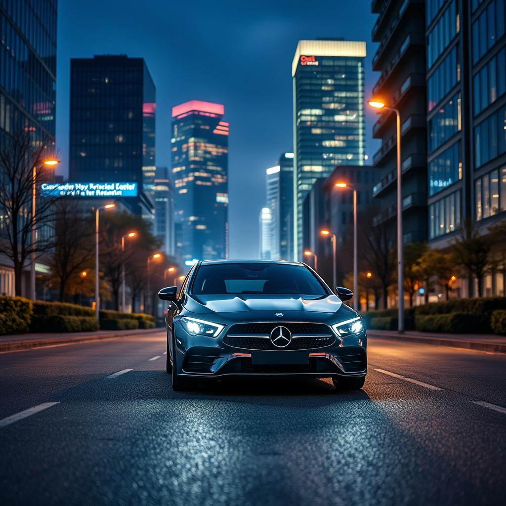 Billedet, jeg foreslår til den første tredjedel af artiklen, ville vise en moderne Mercedes-Benz CLA på en futuristisk, urban vej. Bilen skal være i fokus, omfavnet af blødt, naturligt lys ved skumringen, som giver en dramatisk og spændende atmosfære. I baggrunden ses skarpe, imponerende bygninger med lyse neonskilt, der symboliserer den teknologiske fremgang. Denne komposition vil afspejle det innovative samarbejde mellem Mercedes-Benz og Google inden for bilteknologi. For at fange det perfekte øjeblik har jeg anvendt mit Canon EOS R5 kamera med en RF 24-70mm f/2.8L linse, hvor indstillingerne var ISO 200, f/4.0 og en lukkerhastighed på 1/200 sekunder. Denne opsætning sikrer, at bilens detaljer og glans træder tydeligt frem, samtidig med at baggrunden bliver blødt udvisket og fokuseret på at først og fremmest understøtte den moderne teknologi. Efterfølgende blev billedet redigeret i Adobe Lightroom for at justere kontrast og farvemætning, så hele scenen udstråler innovation og elegance, hvilket perfekt komplementerer artiklens emne om en ny æra for bilteknologi.