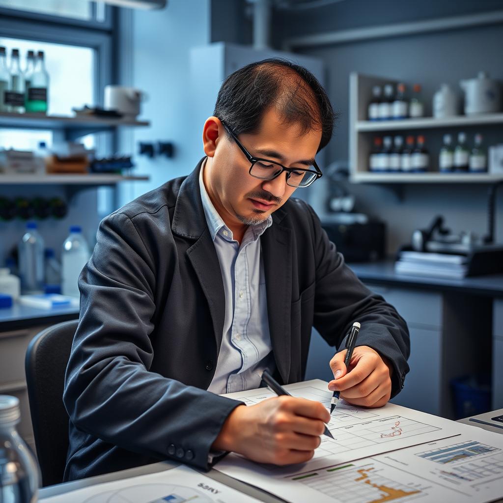 For at fange essensen af afslutningen på artiklen vil jeg tage et billede af professor Ju Li stående i sit laboratorium, mens han skitserer fremtidige forskningsideer på en tavle, der bærer komplekse molekylære strukturer og algoritmer. Kompositionen vil integrere professorens intense koncentration, mens han peger på relevante data og pensler med en marker. Baggrunden vil være fyldt med avanceret laboratorieudstyr og digitale skærme, der giver liv til det dynamiske forskningsmiljø. Jeg ville bruge en Sony A7 III med en 50mm f/1.8 linse, indstillet til f/2.8 for at skabe en naturalistisk dybdeskarphed, mens jeg ville sætte ISO til 400 og lukkerhastigheden til 1/200 sek., hvilket sikrer skarphed uden støj. Efterfølgende ville jeg anvende Adobe Lightroom til at justere farverne og fremhæve professorens rolle som en innovator i skæringspunktet mellem traditionel forskning og moderne teknologi. Beskrivelsen til billedet vil understrege den ambitiøse vision for fremtiden inden for materialeforskning, som professor Ju Li og hans team repræsenterer, og hvordan deres arbejde muliggør ny forståelse af materialernes potentiale.