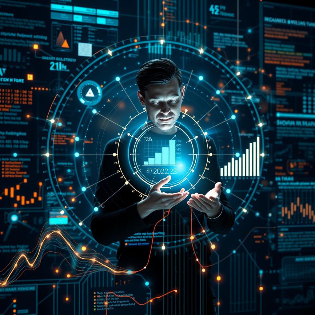 Til den midterste del af artiklen kunne et visuelt engagerende billede være en grafisk repræsentation af Zep AI Researchs hukommelseslag, hvor en interaktiv vidensgraf illustrerer komplekse forbindelser mellem data fra konversationer og strukturerede forretningsinformationer. I billedet ville en digital skærm være centralt placeret, omgivet af lysende dataanalyser og grafiske elementer, der symboliserer den dynamiske opdatering af information. Et menneske kan være synlig i en analytisk pose, hvilket understreger det nære samarbejde mellem menneskelig intelligens og AI-teknologi. Kompositionen er designet med en symmetrisk balance, hvor skærene lys og data flows skaber dybde i billedet. Jeg vil bruge Canon EOS R5 med en RF 50mm f/1.2 linse, optaget på f/2.8 for at give et skarpt fokus på skærmen og let sløret baggrund. Eksponeringen er sat til 1/60 sekunder ved ISO 400, hvilket fangede det glitrende lys og den pulserende energi fra datavisualiseringerne. Post-produktionen vil involvere skarphed og farvejustering for at gøre udtrykket af innovation og fremtidig teknologi tydeligere.