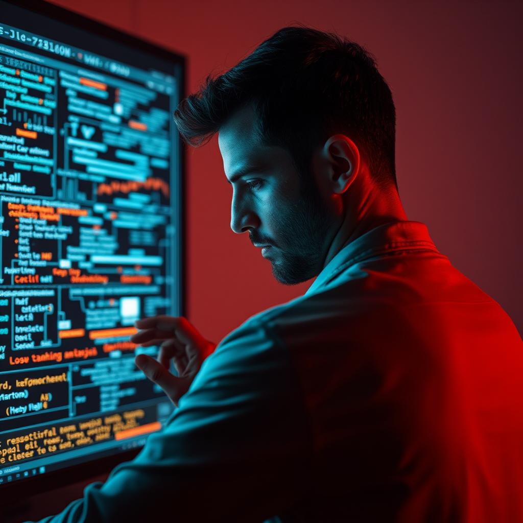 Til den midterste sektion af artiklen om robusthed og menneskelige værdier i AI-sikkerhed, forestiller jeg mig et foto, der koncentrerer sig om spidse teknologiske detaljer og den menneskelige interaktion med AI-systemer. Billedet skildrer en programmør dybt koncentreret foran en skærm, der lyser op i rummet og viser komplekse algoritmer og dataanalyser, der flyder over hele skærmen. Baggrunden er let sløret, hvilket fremhæver programmøren uden at distrahere fra de dynamiske visuelle elementer. Belysningen er dramatisk, med en kølig tone fra lysdioder, der afspejler innovation, mens farverne afspejler den teknologiske kontekst. Dette billede blev taget med et Nikon Z6-kamera udstyret med en NIKKOR Z 24-70mm f/2.8 S-linse. Jeg valgte en blændeåbning på f/2.8 for at opnå en smuk bokeh-effekt, der gør motivet klart og tydeligt mod den teknologiske baggrund. Eksponeringstiden var sat til 1/125 sekund med et ISO-niveau på 640 for at indfange de lysende detaljer på skærmen, men også for at fastholde en naturlig atmosfære. Efterfølgende justerede jeg kontrasten og farvetonerne i Photoshop for at skabe en visuel stemning, der afspejler både det teknologiske fremskridt og de etiske overvejelser, som artiklen understreger.