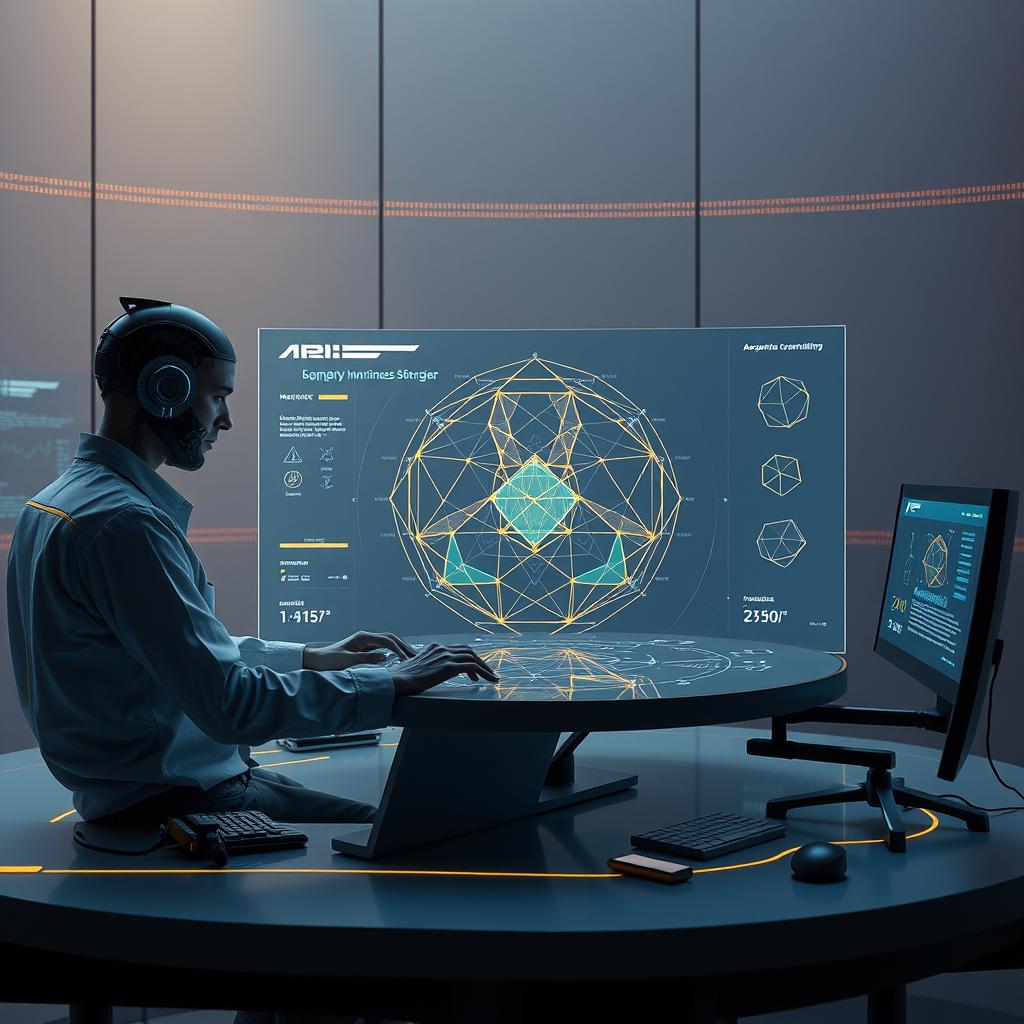 For at illustrere konklusionen af artiklen om AlphaGeometry2 ville et ideelt billede kunne præsentere en futuristisk arbejdsstation med en interaktiv skærm, hvor AI-modellen arbejder intensivt på et komplekst geometrisk problem. Motivet kan fokusere på en computer-genereret visualisering af et geometrisk diagram, der er omgivet af symboler og matematiske formler, der svæver omkring skærmen. Kompositionen vil give seerne en fornemmelse af det dynamiske samspil mellem menneskelig intelligens og AI, og illustrere hvordan AlphaGeometry2 kan anvendes i virkelige problemstillinger. Billedet kan tages med et Sony A7R IV-kamera, monteret med en FE 24-70mm f/2.8 GM-linse for at opnå en høj detaljegrad. Jeg ville vælge en blændeåbning på f/4 og en lukkehastighed på 1/125 sekunder for at sikre skarphed og god lysindtrængning. Efterfølgende vil billedet blive redigeret i Adobe Lightroom for at justere farverne og kontrasten, hvilket vil fremhæve de teknologiske detaljer og skabe en forbindelse til temaerne i artiklen, samtidig med at det formidler følelsen af innovation og fremtidige muligheder.