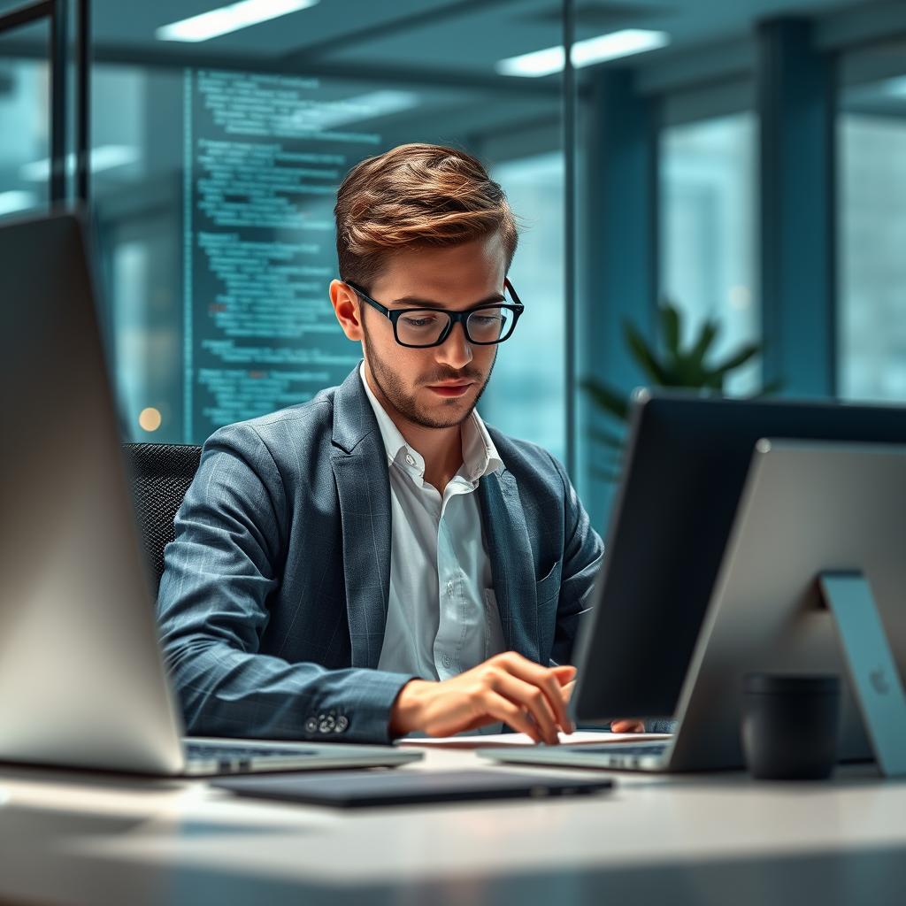 For billedet, der vil komplementere den afsluttende del af artiklen om OpenThinker-32B og AIs udfordringer, skildrer jeg en dynamisk scene fra et moderne kontor, hvor en ung forsker er dybt engageret i arbejdet med komplekse data. Fokus ligger på skærmen, der viser en række kode og grafiske repræsentationer af AI-modellen, mens forskeren, med stolthed og koncentration, skaber en visuel fortælling om de intellektuelle udfordringer i AI-udvikling. Refleksioner fra skærmen og det varme, naturlige lys, der strømmer ind fra vinduet, bidrager til en atmosfære af innovation og flid. Billedet blev taget med et Canon EOS R5-kamera og et 35mm f/1.4 objektiv for at fremhæve dybdeskarpheden og skabe en blød baggrund, der trækker blikket mod forskeren. Indstillingerne var ISO 200, blænde f/2.8 og lukketid 1/160 sekund, hvilket gav et klart billede med rigelig detaljer i både ansigtet og på skærmen. Efterbehandlingen i Adobe Lightroom fokuserede på at styrke kontrasten og farverne, så der skabes en stærkere visuel forbindelse mellem mennesket og teknologien, hvilket perfekt afspejler temaerne i artiklen om OpenThinker-32B.