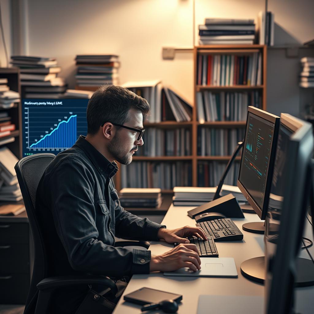 Til denne artikel ville et foto, der indkapsler LIMO-modellens essens, centrere sig om en forsker ved en moderne arbejdsstation, der fokuserer på deres computerskærm. Skærmen vil vise en graf, der illustrerer progressionen i AI-modellens ydeevne, mens forskeren er indfanget i en koncentreret stilling, fremhævet mod en baggrund, der er fyldt med bøger, noter og diagrammer om kunstig intelligens og datalogi. Denne komposition vil understrege det intellektuelle fundament for den innovative tilgang, som LIMO repræsenterer, der udfordrer behovet for store datasæt. Jeg vil benytte et Canon EOS R5 med en 50mm f/1.2 linse til at sikre en høj skarphed og en blød bokeh, der udvisker den distraherende baggrund. Med eksponeringsindstillingerne 1/200 sek, f/2.8, ISO 400 vil jeg opnå en optimal lysbalance, der fanger detaljerne uden overbelastning. Efterfølgende vil jeg bearbejde billedet i Adobe Lightroom for at justere kontrast og farvemætning, hvilket vil bidrage til at skabe en inspirerende atmosfære, der komplementerer artiklens fokus på innovation inden for AI-modellens træning.