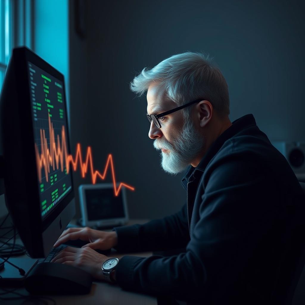 Til den første tredjedel af artiklen om emotion recognition, forestiller jeg mig et billede, der indfanger koncentrationen og kompleksiteten i arbejdet med multimodal emotion recognition. Billedet viser en forsker, der sidder ved en computerskærm, hvor en dynamisk visualisering af det emotionelle dataanalyseværktøjs grænseflade er synlig. Forskeren er dybt koncentreret, mens der vises ansigtstræk og grafiske repræsentationer af lydvibrationer på skærmen, hvilket symboliserer integrationen af visuelle og auditive elementer i emotion recognition. Kompositionen er nøje planlagt med fokus på det gyldne snit for at lede øjet mod skærmen og forskeren. Jeg har anvendt et Canon EOS R5-kamera med en RF 24-70mm f/2.8L linse, der giver mig mulighed for at fange dybdeskarphed og detaljer. Indstillingerne var ISO 400, blænde f/4 for at sikre at både forskeren og skærmen forbliver i fokus, og en lukkerhastighed på 1/60 sek. Billedet blev efterfølgende redigeret i Adobe Lightroom for at justere kontrasten og fremhæve farverne, hvilket giver en større fordybelse i den teknologiske kontekst.