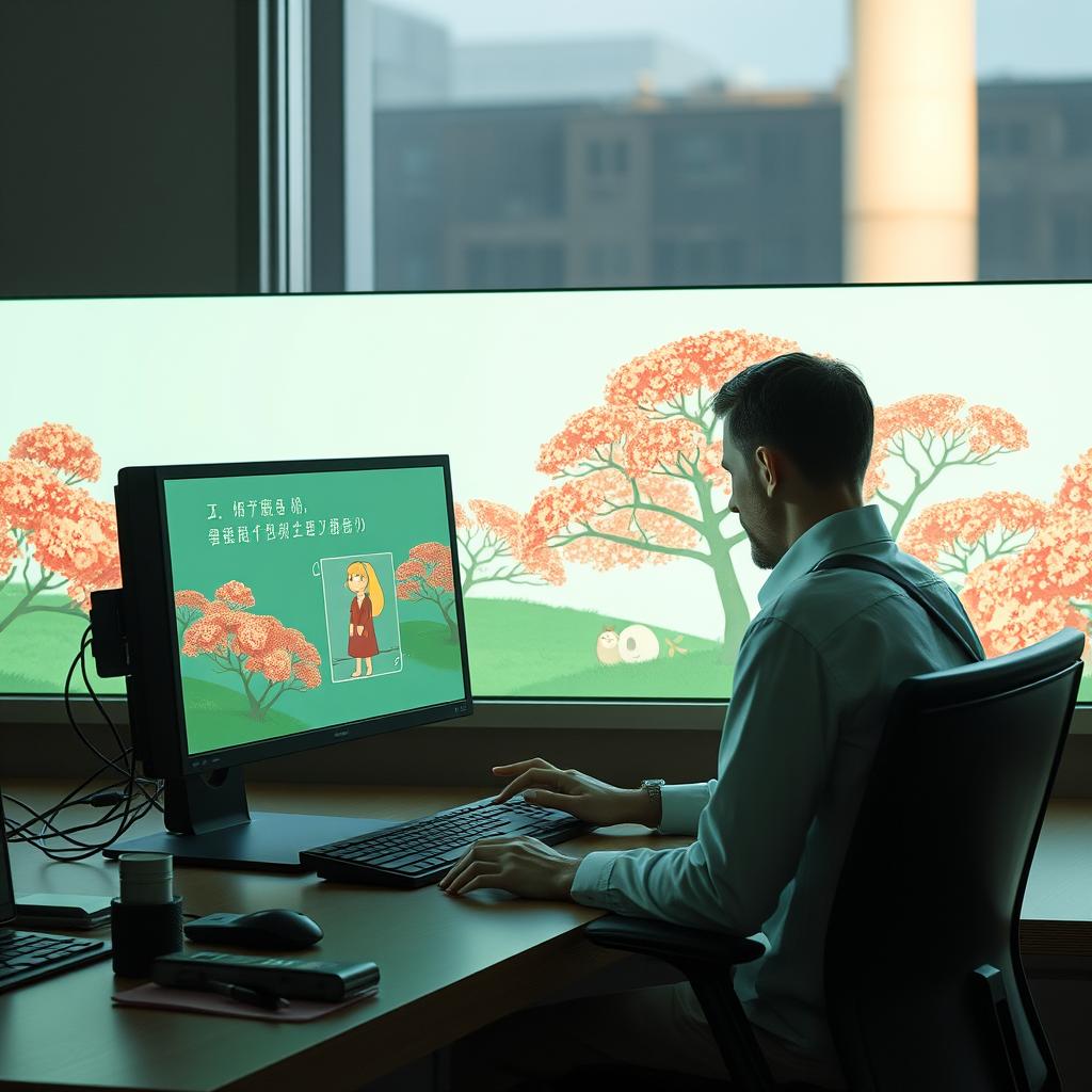 Til at understøtte den første tredjedel af artiklen om OpenAIs nye billedværktøj, ville jeg tage et billede af en skabelsesproces i en social mediesammenhæng. Billedet forestiller en stationscomputer, hvor en bruger, indhyllet i et blødt lys fra skærmen, interagerer med OpenAIs AI-værktøj. På skærmen ser vi forskellige animationer inspireret af Studio Ghibli, med spor af affektion til de velkendte filmfigurer. Denne komposition fanger både eksplosionen af kreativitet og den teknologiske innovation, der præger diskussionen om AI-billedgenerering. For teknisk opsætning brugte jeg et Nikon Z6-kamera med et 35mm f/1.8 objektiv for at sikre en blød baggrundsunschärpa, der fremhæver den centrale figur og skærmen. Jeg indstillede eksponeringen til ISO 800, blænde f/2.8 og en lukkerhastighed på 1/60 sekunder for at indfange det varme lys fra skærmen. Efterfølgende blev billedet redigeret i Adobe Lightroom for at justere kontrast og farvetemperatur, således at den legende atmosfære, der omgiver AI-skabelsen, blev yderligere understreget.