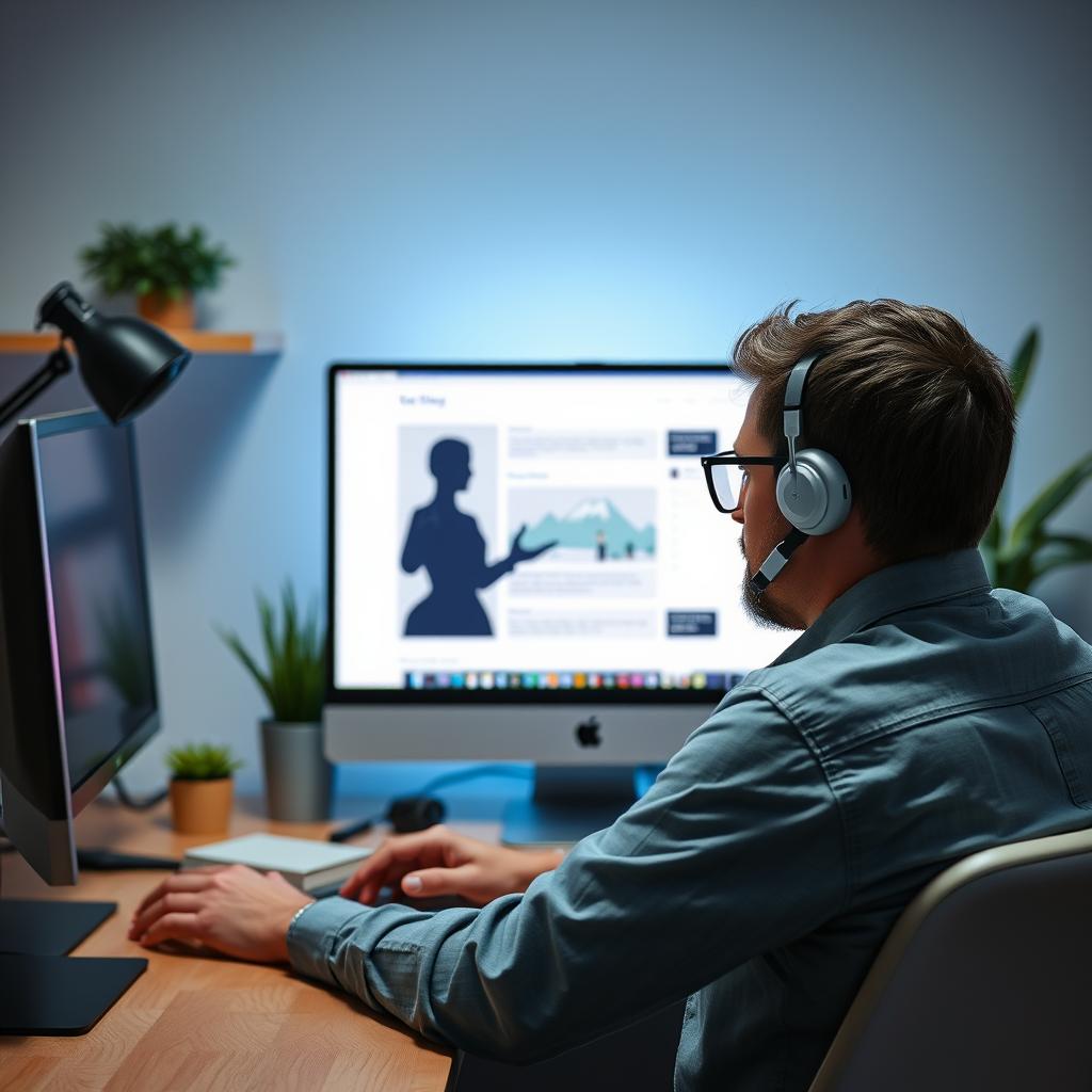Til den første tredjedel af artiklen om AI-revolutionen i hjemmesidedesign, kunne et spændende billede være et grafisk setup, hvor en bruger interagerer med WordPress' AI-hjemmesidebygger gennem en chatbot. Billedet kunne fange en moderne hjemmearbejdsplads med en computer, der viser en dynamisk hjemmeside, som er under opbygning. For at få det perfekte skud bliver der anvendt en Canon EOS R5 med et 24-70mm f/2.8 objektiv. Kompositionen følger tredelingsreglen, hvor brugeren placeres til venstre i billedet, mens skærmen fremhæver den AI-genererede hjemmeside på højre side. Under optagelsen er fokus særligt på detaljer som lys fra en vindue, der skaber en behagelig atmosfære i rummet, hvilket understøtter temaet om tilgængelighed og brugervenlighed. For at optimere billedet i post-produktionen er der anvendt Adobe Lightroom til at justere eksponering, kontrast og farver, så den futuristiske fornemmelse ved AI-teknologiens menneskelige aspekt kommer til sin ret. Billedet vil effektivt kommunikere essensen af den forenklede hjemmeside-opbygningsproces, hvilket matcher indholdet i artiklen.