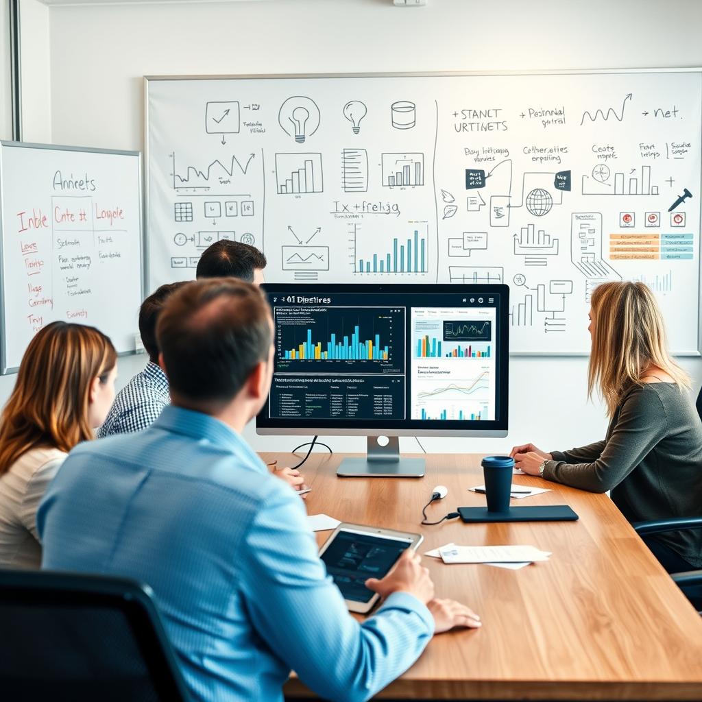 Til den afsluttende del af artiklen vil jeg foreslå et billede, der illustrerer interaktionen mellem menneskelig kreativitet og teknologi i en virksomhedssetting. Motivationen for billedet kan være en gruppe professionelle, der arbejder sammen ved et konferencebord, hvor de interagerer med en bærbar computer, der viser AI-genererede analyser og datavisualiseringer. Baggrunden kan prydes af et whiteboard med ideer og strategiske skitser, som symboliserer det dynamiske samarbejde, der kendetegner moderne arbejdsgange med AI-teknologi. For at indfange denne scene vil jeg vælge et Nikon Z6 II-kamera med en NIKKOR Z 24-70mm f/2.8L linse, der giver mulighed for at zoome ind på detaljerne og skabe en god dybdeskarphed. Eksponeringen kan sættes til f/4 for optimal skarphed og detaljering i både forgrunden og baggrunden, med en lukkerhastighed på 1/160 sek. for at undgå bevægelsesuskarphed. I post-produktionen vil jeg bruge Adobe Lightroom til at justere kontrast og lysniveauer, så billedet fremstår levende og reflekterer energi og samarbejde i den teknologiske kontekst, som artiklen beskriver.