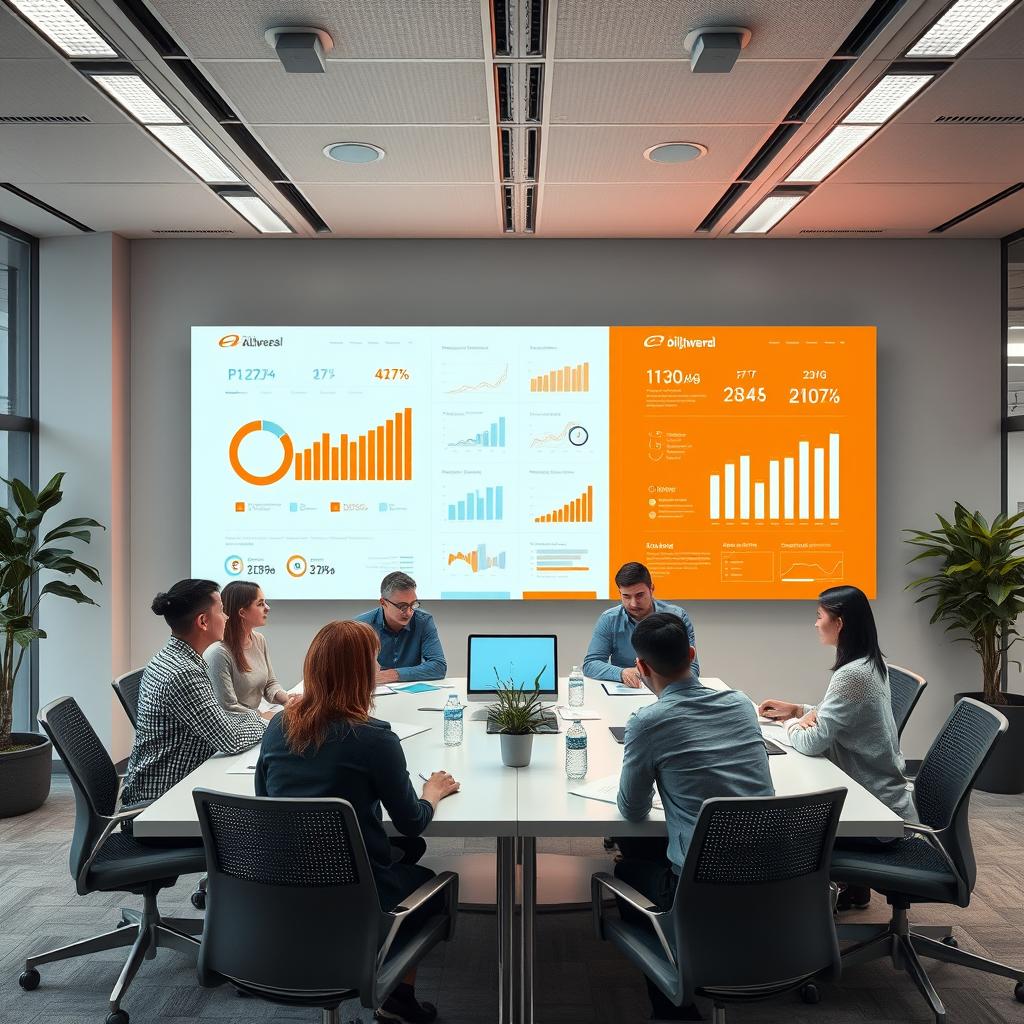 For at visualisere den spændende udvikling omkring Alibabas Qwen3 og dens potentielle indflydelse på mindre virksomheder, ville jeg tage et billede af et innovativt kontormiljø, hvor en gruppe ansatte i semi-formelt tøj dybt engagerer sig i en brainstormingssession. I midten af kompositionen vil en stor skærm vise grafikker og data, der tydeligt relaterer til Qwen3’s ydeevne og dens anvendelsesmuligheder. Dette øjeblik skal fange ansigtstræk af fascination og nysgerrighed blandt medarbejderne, der peger og diskuterer skærmens indhold. Til dette skud ville jeg anvende mit Canon EOS R5-kamera med en 24-70mm f/2.8-linse, indstillet til ISO 400, blænde f/4 og lukkerhastighed på 1/125 sekunder, for at sikre skarphed i detaljerne og en blød baggrundsunschärpa, der holder fokus på de engagerede medarbejdere. I post-produktionen vil jeg redigere i Adobe Lightroom for at fremhæve farverne og kontrasten, så det frembringer en dynamisk og inspirerende atmosfære, der tydeligt understøtter artikelens fokus på teknologiens muligheder for mindre virksomheder og understreger Qwen3s rolle som en gamechanger.