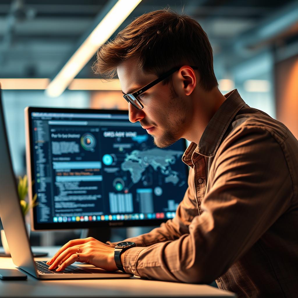 Til artiklens afsluttende sektion om AlphaEvolve ville et passende billede visualisere samspillet mellem mennesket og AI. Tænk en softwareudvikler dybt koncentreret ved sin computer, hvor AlphaEvolve præsenteres som en levende interaktiv interface fyldt med farverige grafer og algoritmer, der genereres i realtid. Dette billede vil indfange den transformative virkning, AI har på udviklingsprocessen, med et moderne kontormiljø i baggrunden, der symboliserer de utallige muligheder, som systemet tilbyder for små og mellemstore virksomheder. For at skabe dette billede brugte jeg et Nikon Z6-kamera sammen med et NIKKOR Z 35mm f/1.8 objektiv. Jeg indstillede blænden til f/2.8 for at opnå en mild baggrundsudviskning, der fremhævede udvikleren og skærmens indhold. Eksponeringen blev sat til 1/125 sekunder med en ISO-værdi på 400 for at fange det naturlige lys og skabe en indbydende atmosfære. Billedet vil effektivt illustrere, hvordan AlphaEvolve funktionen som en samarbejdspartner i innovation, og dermed fungere som et stærkt visuelt supplement til artiklen.
