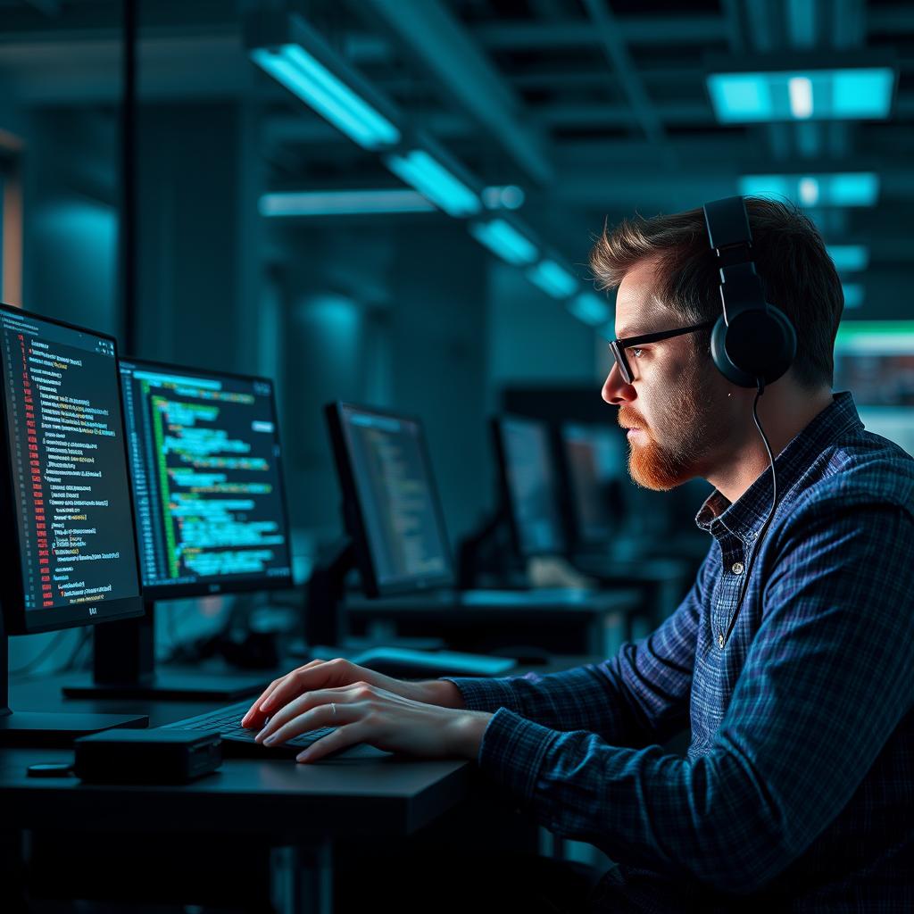 For at illustrere den første del af artiklen, vil jeg tage et billede af en levende tech-arbejdsplads med fokus på en skærm, der viser en AI-genereret kode. Motivet vil omfatte en programmør i aktion, som interagerer med AI-softwaren, mens de undersøger resultaterne med synlige indikatorer for hastighed og effektivitet på skærmen. Jeg vil benytte et Canon EOS R5 kamera med en 24-70mm f/2.8 linse for at sikre klarhed og lysstyrke. Billedet vil være skudt med en dybdeskarphed for at fremhæve programmøren og skærmbilledet i skarpt fokus, mens baggrunden er let sløret, hvilket giver en følelse af umiddelbarhed og fokus på den teknologiske interaktion. Billedet vil blive kompositioneret ud fra gyldne snit-princippet for at guide beskuerens øje mod den centrale interaktion mellem programmør og teknologi. For belysning vil jeg anvende naturligt lys, der strømmer ind fra et vindue, for at give et behageligt og inspirerende arbejdsmiljø. Efter optagelsen vil jeg bruge Adobe Lightroom til at justere kontrast og farvetone, så det endelige billede fremstår professionelt og iøjnefaldende, hvilket stemmer overens med artikelens tema om AIs styrke og relevans i erhvervslivet i dag.