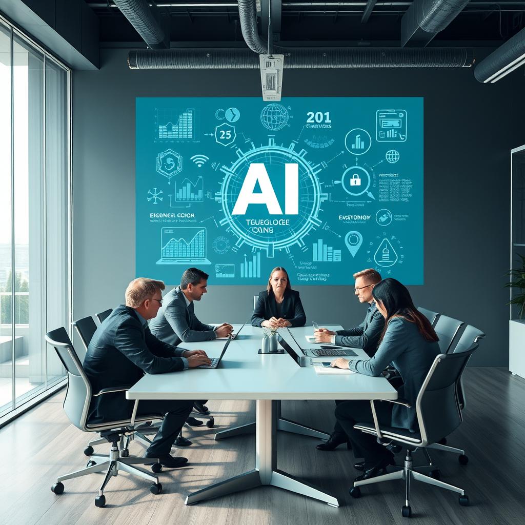 Til den første tredjedel af artiklen kunne et billede af et moderne kontormiljø, hvor professionelle inden for finanssektoren er i gang med en brainstormingsession om AI-anvendelser, være ideelt. Billedet kan vise en gruppe mennesker samlet omkring et bord med en skærm i baggrunden, der viser visuals relateret til AI-teknologier og finansielle dataanalyser. Motivets komposition kan trække på tredelingsteorien, hvor de tiltalende ansigtstræk og handlinger hos deltagerne placeres langs de visuelle linjer, hvilket skaber en dynamisk og engagerende scene. Billedet kunne tages med en Nikon D850 med en 24-70mm f/2.8 linse, indstillet på en lukkerhastighed på 1/125 sek. ved f/4, ISO 400 for at sikre skarphed og tilstrækkelig lysindstrømning i et typisk kontormiljø. Efterfølgende redigering kunne inkludere en let justering af kontrasten og farvemætning for at fremhæve det innovative og professionelle miljø. Billedbeskrivelsen vil sikre, at den understøtter den tekstlige del af artiklen ved at visualisere det prakti