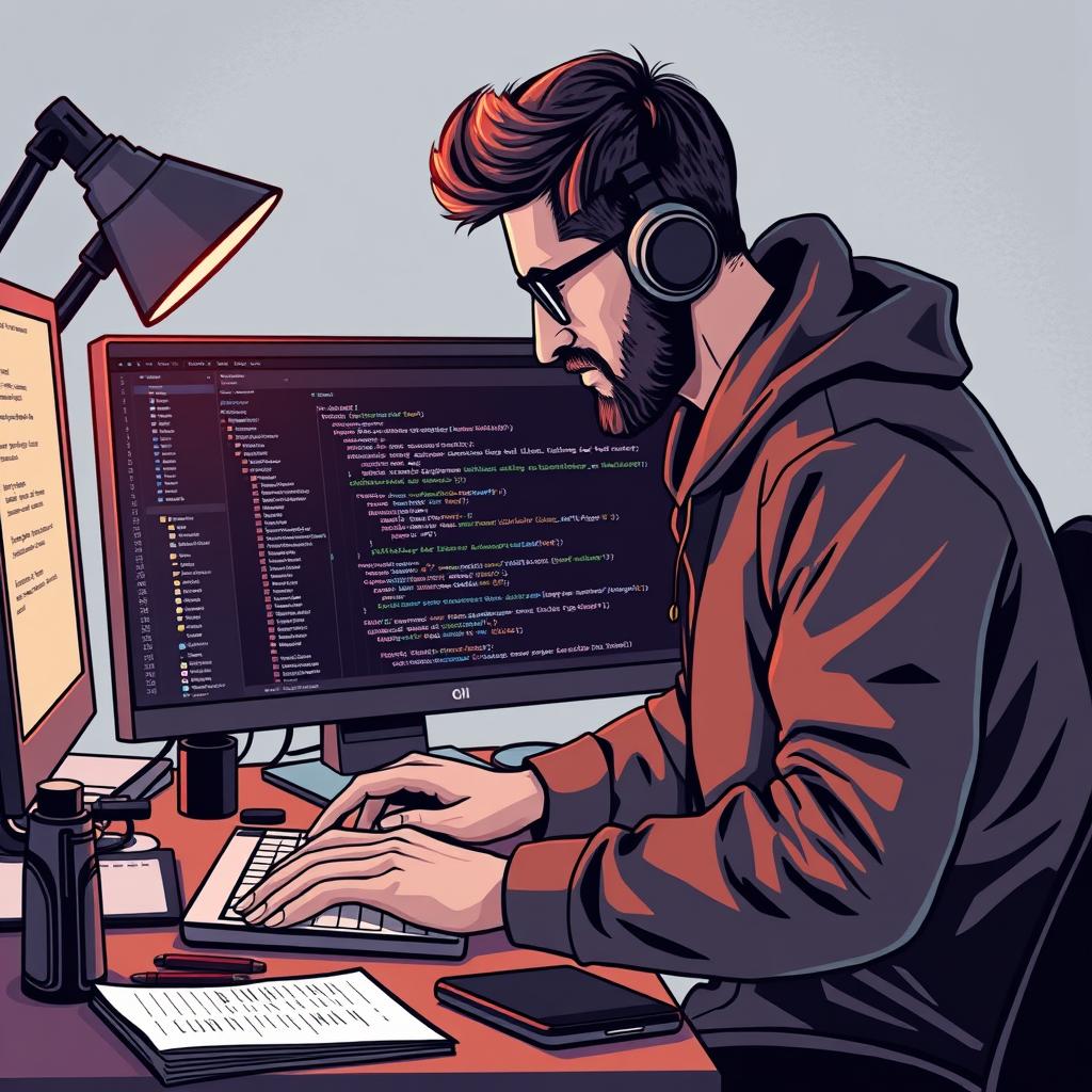 For at illustrere Microsofts open source-udgivelse af GitHub Copilot Chat-udvidelsen til Visual Studio Code, forestiller jeg mig et dynamisk billede af en udvikler, der arbejder koncentreret på sin bærbare computer. Motivets fokus vil være på skærmen, der viser et foreslået kodeforslag fra Copilot Chat-udvidelsen, omgivet af elementer, der afspejler et kodemiljø, såsom notebooks og tech gadgets. Kompositionen vil følge tredelingsteorien for at bringe blikket til skærmen, hvor farverne fra koden kontrasterer med de neutrale toner omkring.
Billedet vil være taget med et Canon EOS R6 kamera, iført en RF 24-70mm f/2.8L IS USM linse ved en blændeåbning på f/4 for at opnå en let sløret baggrund, hvilket fremhæver motivet. Eksponeringen vil blive sat til 1/125 sek. ved ISO 800, der sikrer et klart billede selv i indendørs belysning. Post-produktionen vil omfatte en let justering af kontrast og mætning for at fremhæve kodefokus. En sådan visuel præsentation vil effektivt kommunikere essensen af det teknologiske frem
