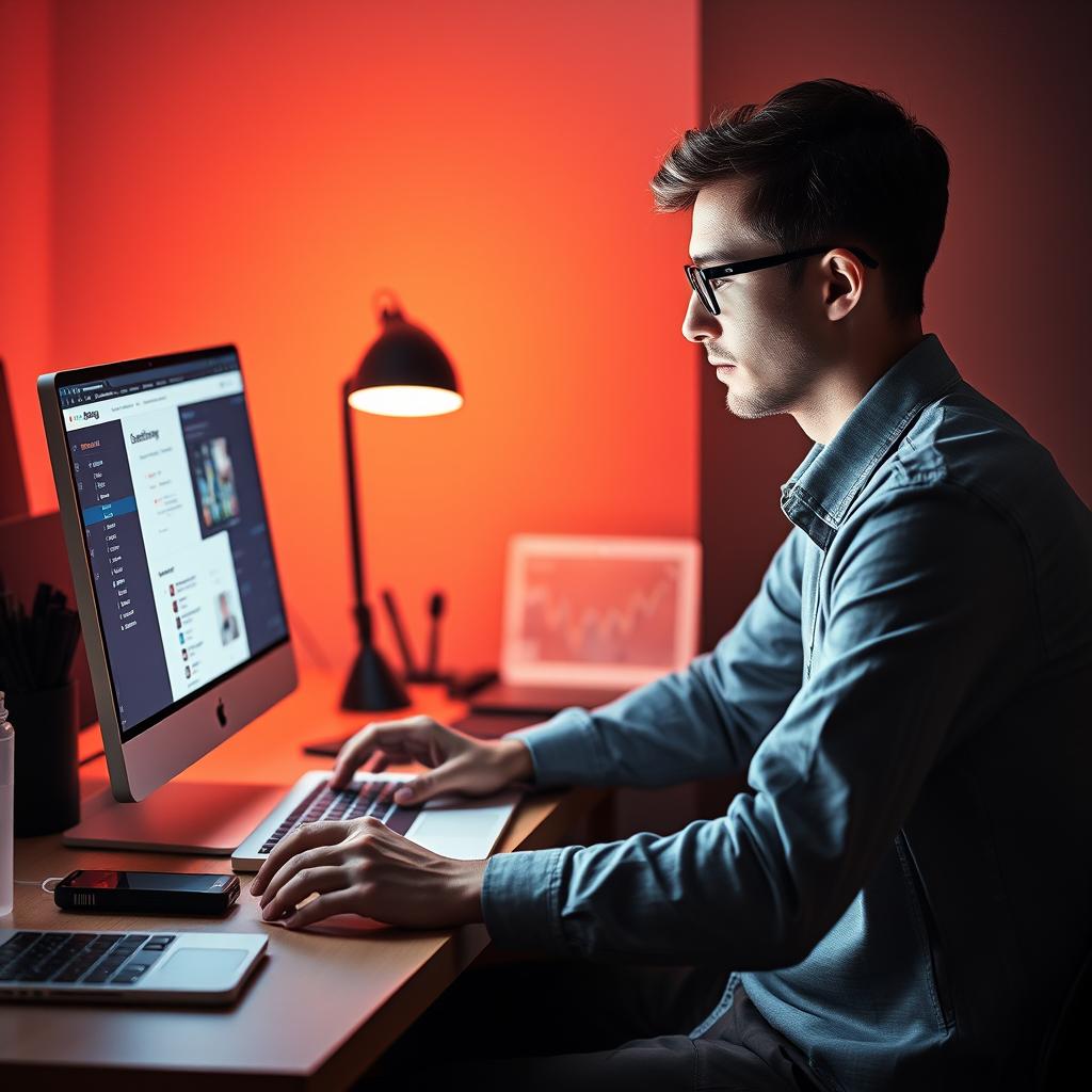 For at fange essensen af OpenAIs kommende AI-drevne browser, ville et ideelt foto være et nærbillede af en person, der interagerer med en skærm, hvor et dynamisk interface med AI-baserede søgeresultater vises. Billedet kunne tage form af en ung professionel, der sidder ved et moderne skrivebord, omgivet af teknologiske gadgets som smart gadgets og tabletter. Kompositionen vil anvende gyldne snit til at lede seerens øjne mod skærmen, som udtaler sig i glødende farver, mens resten af omgivelserne er lidt mere afdæmpede, hvilket fremhæver browserens livlige aktivitet. Jeg vil anvende et Canon EOS R5 med et RF 24-70mm f/2.8L IS USM objektiv. Indstillingerne vil inkludere en blændeåbning på f/2.8 for at skabe en smuk sløring i baggrunden (bokeh), en lukkehastighed på 1/125 sekunder for at fange bevægelsen i hænderne der navigerer på skærmen, samt en ISO på 400 for at sikre et klart og lysstærkt billede i et kontormiljø. Post-produktion vil involvere justering af kontrast og farvemætning for at få skærmlyset til a