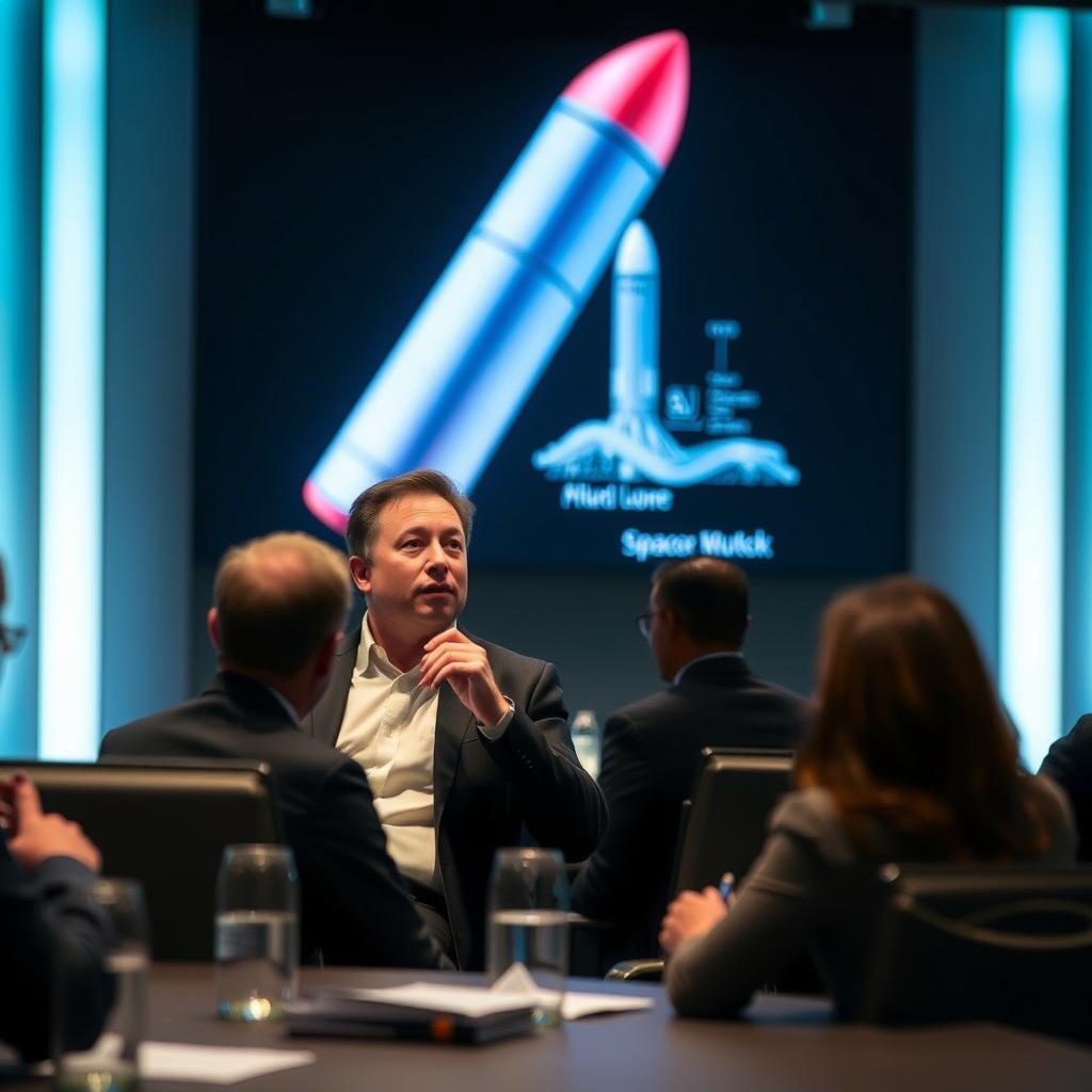 For en artikel om SpaceXs betydelige investering i xAI, ville et billede, der viser Elon Musk i en intens diskussion med ingeniører og udviklere hos SpaceX, være yderst relevant. Billedet kunne være indfanget i et moderne konferenceværelse, hvor skærme viser data og grafiske visualiseringer relateret til AI-teknologi. Motivationen for at vælge dette skud er, at det menneskelige element og samarbejde fremhæver den vision, Musk har med integrationen af AI, samtidig med at det visuelt fanger den højteknologiske atmosfære hos SpaceX. Billedet ville blive taget med en Canon EOS R5 og et RF 24-70mm f/2.8L IS USM objektiv, sat til en blændeåbning på f/4 for at opnå en skarphed i både forgrunden og baggrunden, samtidig med at der tillades lidt blød bokeh for at fokusere på Musk og hans team. Især lysopsætningen ville være vigtig; blødt LED-lys ville berige ansigtstræk og emneinteraktion, mens det kunstige blødgjorte lys fra skærmene ville give en futuristisk stemning. Billedet ville efterfølgende blive redigeret i
