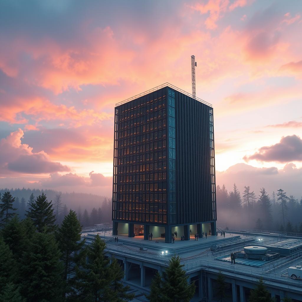 Jeg forestiller mig et billede, der fanger essensen af Metas innovative tilgang til AI-datacentre: et telt-lignende datacenter, der står på en byggeplads, omkranset af travle teknikere, der opsætter udstyr. Billedet skal tages i det gyldne lys ved solopgang for at skabe en dramatisk og inspirerende atmosfære. Teltet er stort og dominerende i billedekompositionen, mens teknologiske elementer som GPU’er og kabler flyder omkring det, hvilket understreger den hurtige, midlertidige løsning, som Meta implementerer i lyset af den stigende konkurrence. Dette billede vil illustrere både innovation og hastighed i teknologiudviklingen. Jeg vil anvende mit Nikon Z6 II kamera med en 24-70mm f/2.8 linse for at fange de detaljerede elementer i scenen samt omfanget af den midlertidige struktur. Jeg planlægger at anvende en blænde på f/4 for at opnå en let sløret baggrund, der trækker fokus mod teltet og de mennesker, der arbejder, hvilket bidrager til at fortælle historien om Metas ambitioner. Efterfølgende vil jeg rediger