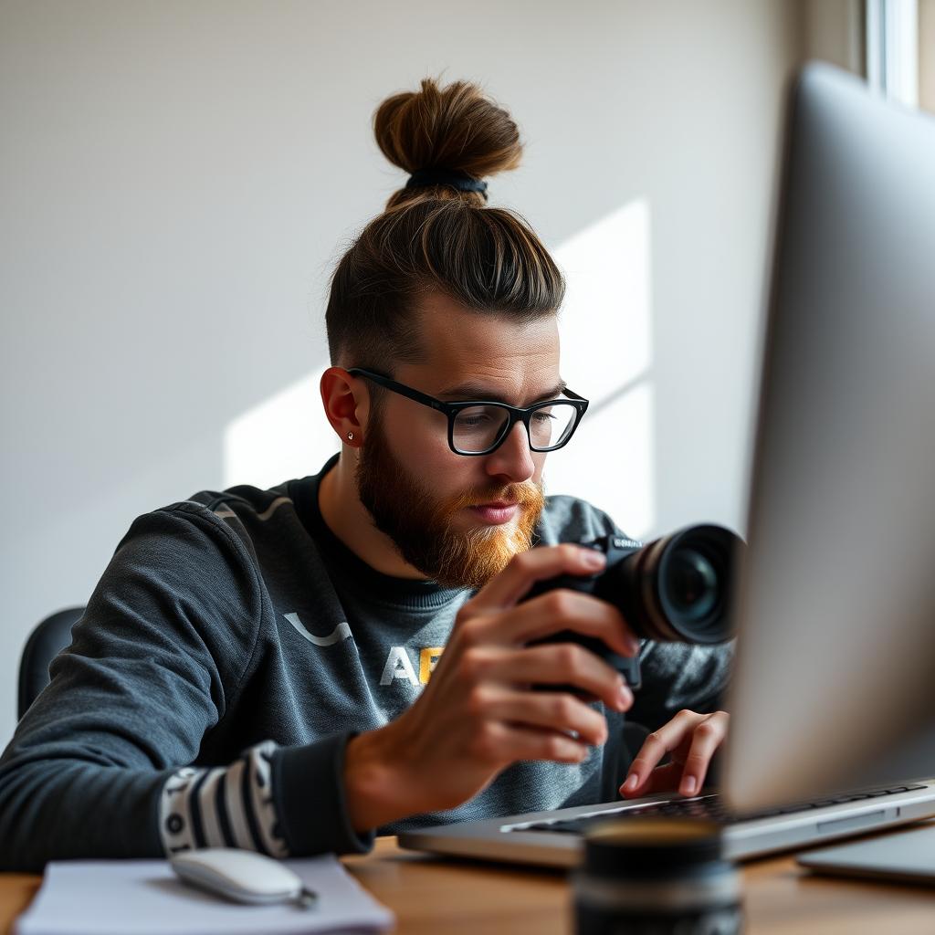 Til den indledende del af artiklen om JarvisArt, ville et virkningsfuldt billede være et dynamisk snapshot af en professionel fotograf, der arbejder med den AI-baserede redigeringssoftware. Billedet kunne vise fotografen ved en computer, hvor JarvisArt-programmet er åbent på skærmen. Motivets ansigt udstråler koncentration, mens de justerer et billede med en engageret brugerflade, der fremhæver værktøjerne i softwaret, såsom eksponerings- og kontrastkontroller. Kompositionen kunne være opbygget ved hjælp af gyldne snit for at skabe visuelt balance mellem fotografen og skærmen. Jeg anvendte et Canon EOS R5 kamera med en 24-70 mm f/2.8 linse for at fange billedet i høj opløsning. Indstillingerne var ISO 400, blænde f/4 og en lukketid på 1/125 sekunder for at sikre et skarpt billede med optimal detalje i både fotografens ansigt og skærmens indhold. Billedet blev efterfølgende redigeret i Lightroom for at forbedre lysbalance og kontrast, hvilket giver det et professionelt og fængende udtryk, der understøtter tem