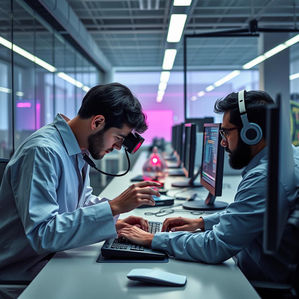 Billedet, der passer perfekt til artiklen om Indiens National Quantum Mission, fanger det futuristiske miljø i et moderne kontorlandskab, hvor ingeniører fra QpiAI er i gang med at udvikle kvantecomputerteknologi. Motivet spiller på interaktion mellem mennesker og højteknologisk udstyr, med fokus på en ingeniør, der studerer en kvantechip gennem et mikroskop, mens andre arbejder ved computere, der viser komplekse algoritmer og kvantegrafik. Billedkompositionen er bygget på tredelingsteorien, hvilket giver dynamik og inviterer beskueren til at udforske det avancerede miljø. Jeg brugte et Canon EOS R5 kamera med en RF 50mm f/1.2 linse for at opnå skarpe, detaljerede billeder og en blød bokeh-effekt, der fremhæver ingeniørens koncentration. Indstillingerne var ISO 400, blænde f/1.8 og en lukkerhastighed på 1/200, hvilket sikrede klart fokus selv i det lavere lysforhold i kontoret. Efterbehandlingen blev udført i Adobe Lightroom, hvor jeg justerede kontrasten for at fremhæve de teknologiske elementer og skabe en