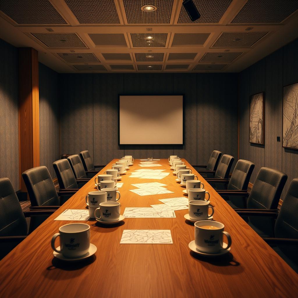Til den første tredjedel af artiklen kunne et billede af en tom, stilfuld konferencelokale passe godt, hvor et bord i midten er dækket af tomme kaffe kopper og ikke-åbnede mapper med virksomhedens logo. Dette billede vil symbolisere den usikkerhed og skuffelse, der prægede Windsurf, da det blev afsløret for medarbejderne, at ledelsen forlod skibet. Lyset i rummet kunne være blødt og dæmpet, der skaber en melankolsk stemning, der fremhæver det følelsesmæssige i situationen. Billedet vil blive taget med en Canon EOS R6, som er udstyret med RF 24-105mm f/4L IS USM linse. Eksponeringsindstillingerne vil være ISO 800, f/4.0 og 1/60 sek. Dette vil tillade en god detaljegrad i skyggerne, mens den bløde bokeh skaber en kontrast mellem det tomme rum og de efterladte elementer, der repræsenterer det tabte håb og usikkerheden blandt medarbejderne. Efterfølgende vil billedet blive let redigeret i Lightroom for at justere lysstyrken og kontrasten, samt tilføje en subtil vignette for at lede beskuerens opmærksomhed mod c