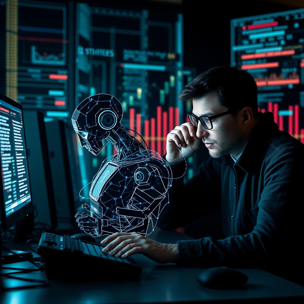 For at illustrere den fascinerende udvikling af AIs præstationer i forhold til den Internationale Matematik Olympiade (IMO), kunne et billede af to avancerede AI-systemer i aktion være ideelt. Motivet kunne vise en dynamisk sammenstilling af computerskærme med komplekse matematiske formler og AI-algoritmer, mens en medarbejder analyserer data i baggrunden. Kompositionen ville udnytte dybdeskarphed til at fokusere på skærmene i forgrunden, samtidig med at personen er sløret, hvilket symboliserer den menneskelige faktor bag teknologien. Dette billede ville desuden fange spændingen omkring den teknologi, der til imødekommer de uofficielle IMO-udfordringer. For at opnå det ønskede visuelle udtryk kunne jeg bruge et Canon EOS R5-kamera sammen med et RF 24-70mm f/2.8-linse for at sikre skarpe detaljer og en blød bokeh-effekt. Jeg ville indstille blænden til f/4 for at give en god dybdeskarphed og indstille lukkerhastigheden til 1/125 sekunder for at fange enhver bevægelse klart. Inden for post-produktionen kunne 