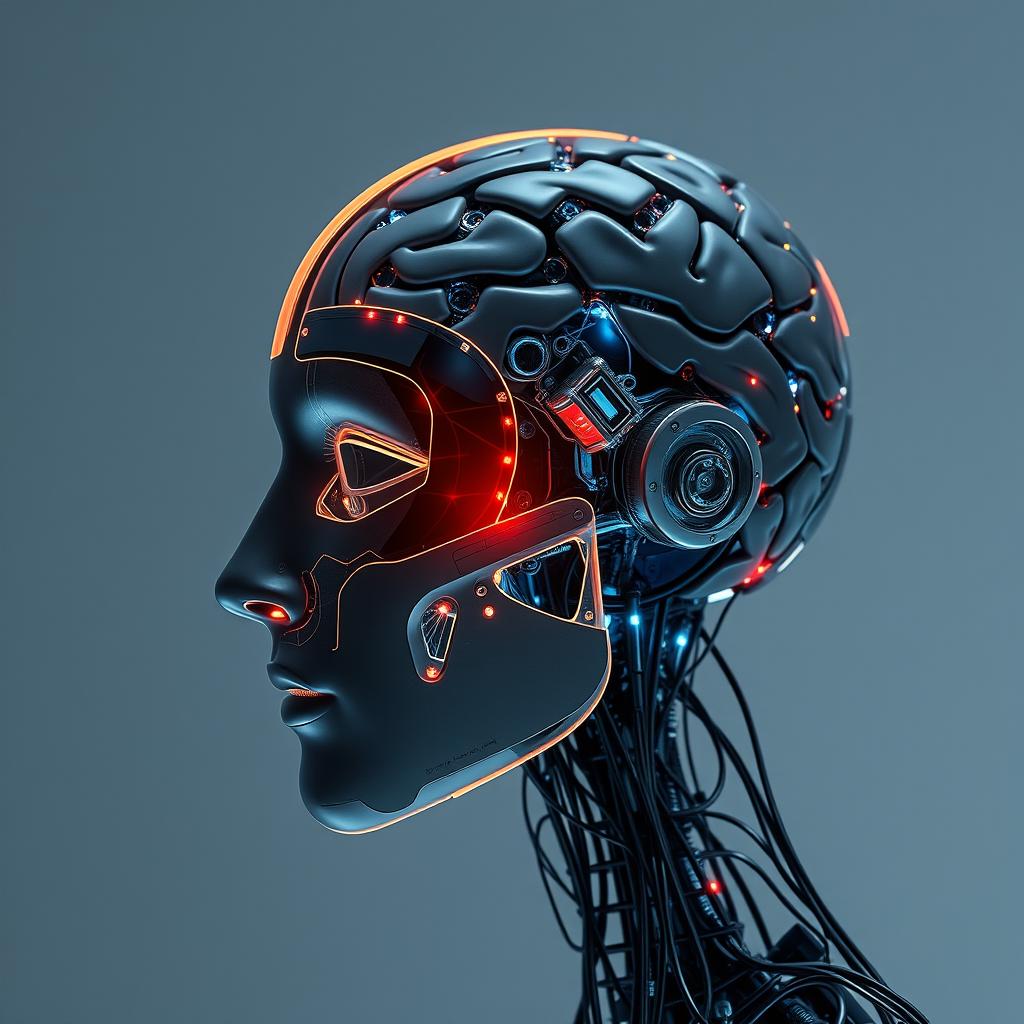 Til artiklen om den hjerneinspirerede AI-model HRM, ville et billede med fokus på teknologi og menneskelig intelligens være ideelt. Forestil dig en struktur, der sammenligner hjernen med komplekse kredsløb af AI, hvor et delvist gennemsigtigt maskinelement smelter sammen med et menneskeligt ansigt i profil. Billedet skal gøre brug af dybdeskarphed, hvor maskinen og hjernen er i fokus, mens baggrunden er sløret for at lede blikket mod de centrale emner. Denne komposition skaber en visuel fortælling om symbiosen mellem menneskelig tænkning og avanceret teknologi. Til dette billede ville jeg anvende et Canon EOS R5-kamera med en 50mm f/1.2-linse for at sikre en stor blændeåbning, der giver en smuk bokeh-effekt. Eksponeringen ville være sat til f/1.2, 1/200 sek. ved ISO 400 for at fange detaljerne i ansigtet og maskinen, mens der bruges kontrolleret kunstigt lys for at fremhæve teksturerne. Post-produktionsarbejdet ville inkludere justering af kontrast og farvemætning for at øge den visuelle effekt og give bille