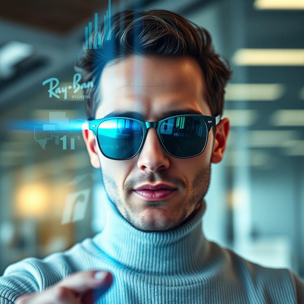 For at fange essensen af artiklen om Metas AI-briller kunne jeg forestille mig et dynamisk billede, der viser en person, der bærer Ray-Ban Meta-brillerne, mens de interagerer med en digital grænseflade. Motivets komposition kan centreres omkring personens ansigt, der udstråler en blanding af nysgerrighed og fokus, mens deres hænder gestikulerer mod information, der svæver i luften foran dem. Baggrunden kan være et moderne kontormiljø, der understøtter temaet om teknologiens integration i hverdagen. Jeg ville bruge et Canon EOS R5-kamera med en RF 24-70mm f/2.8 linse for at opnå en skarp og detaljeret billede. For at fremhæve det futuristiske i scenen ville jeg anvende en lav dybdeskarphed (f/2.8) for at blødgøre baggrunden, hvilket vil bringe fokus på brillernes teknologi og brugerens ansigt. Lysopsætning ville bestå af blødt naturligt lys fra vinduerne kombineret med en blid LED-lampe for at sikre jævnt oplyste ansigtstræk. I post-produktionen kan jeg anvende Lightroom til at justere kontrasten og farveto