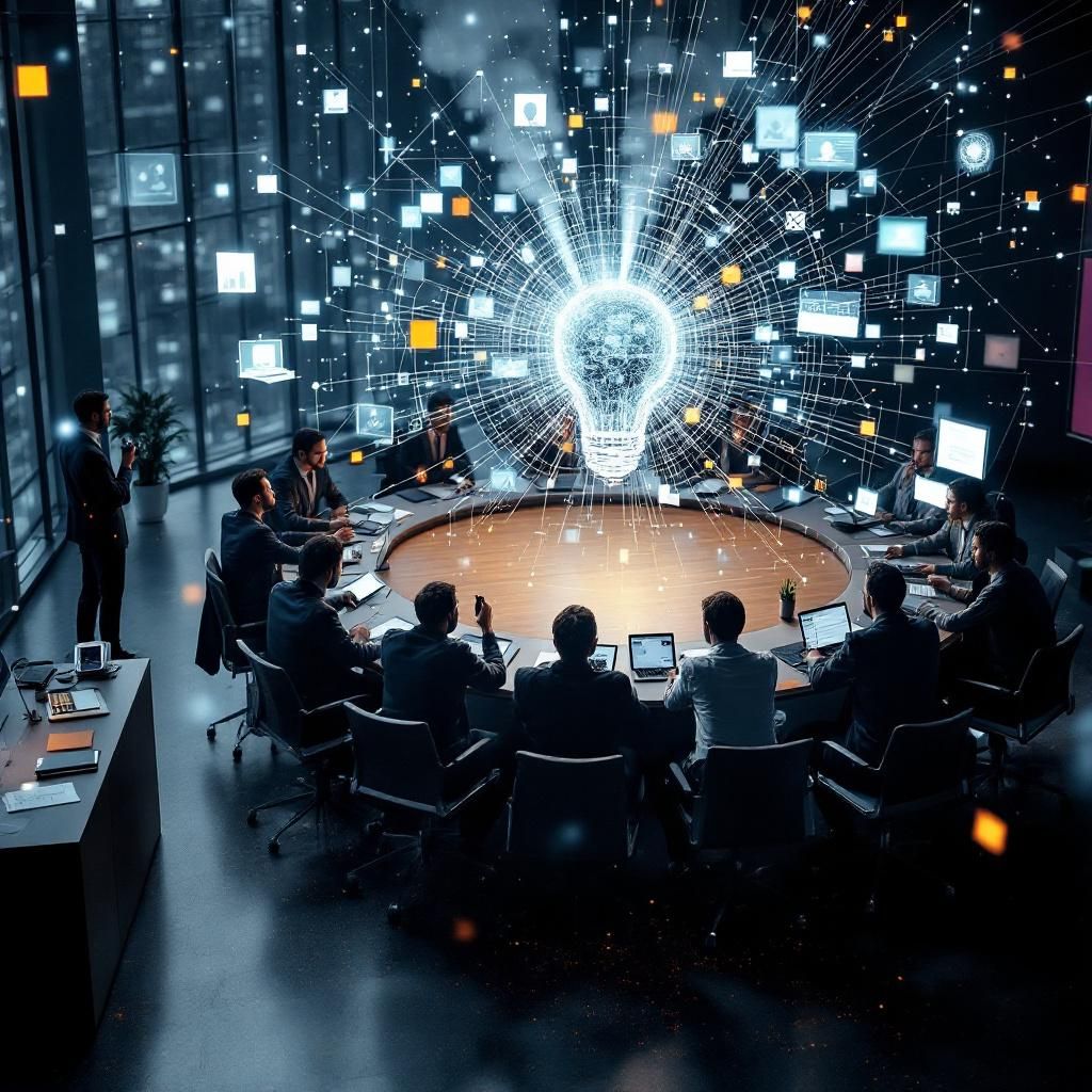 Til den midterste sektion af artiklen kan et billede være en dynamisk komposition, der viser en live demonstration af CrowdStrikes agentic AI-teknologi i aktion. Motivet kan være en gruppe professionelle sikkerhedsspecialister samlet omkring en stor skærm, der viser en realtidsgrafik af cybertrusler og aktørers aktiviteter. Baggrunden kunne indeholde moderne teknologiske værktøjer og apparater, der understreger det teknologiske miljø. Billedet skal fange intensiteten og fokusset i rummet, idet eksperterne analyserer data og diskuterer trusler. Billedet er taget med et Canon EOS R5 med en 24-70mm f/2.8 linse ved en blændeverdi på f/4 for at opnå en skarp dybdeskarphed. Eksponeringen blev sat til 1/125 sekund ved ISO 800, hvilket skaber en balanceret belysning i det indendørs miljø. Efterfølgende redigering i Adobe Lightroom har tilføjet kontrast og mættelse for at forstærke farverne i udstyret og skærmene, så man fremhæver den teknologiske atmosfære og essensen af det, der præsenteres. Billedet skal fremkalde