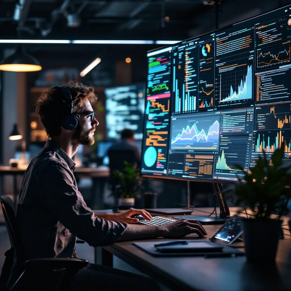 Forestil dig et dokumentaristisk billede taget i en moderne AI-forskningslaboratorium, hvor flere forskere og ingeniører arbejder i en dagligdags men avanceret hverdag. Midt i rummet står en stor, futuristisk skærm, der viser komplekse grafer, kodefragmenter og realtidsbenchmark-resultater – alt sammen tydeligt inspireret af open-source-projekter som CANN. I forgrunden er en person i casual arbejderklæder, der med fokus ser på en bærbar computer, hvor en grafisk visualisering af en AI-model er på skærmen, symboliserende den nye åbne platform. Lyset er dæmpet, men med blålige og grønne toner fra skærmen, der fremhæver en atmosfære af teknisk innovation og internationalt samarbejde, uden at det bliver futuristisk sci-fi. Kameraet er en Canon EOS-1D X Mark III med en 24-70mm f/2.8 linse, optaget i blot 1/60 sekund ved ISO 400 for at fange den naturlige stemning, hvor teknologi og dagligdag smelter sammen.

I en mere symbolsk vinkel kan billedet også indeholde subtile referencer: et åbent notesbogsark med skitser