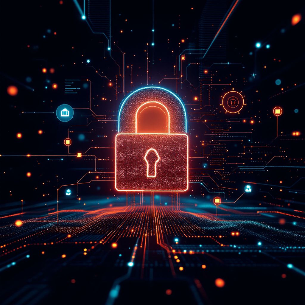 Det mest fængende og realistiske billede, der afspejler emnet i den centrale del af artiklen om AP2-protokollen, bør visualisere det komplekse betalingsflow i en nutidig, teknologisk avanceret kontekst uden at inkludere mennesker direkte. Forestil dig en nærbillededesign, hvor oplyste digitale kredsløb, kryptografiske elementer og datagarner repræsenterer det sikre, sporbare og automatiserede betalingssystem. Disse elementer er let genkendelige som abstraktioner for brugerautorisation, credential-verifikation og blockchain-lignende sporbarhed, men er præsenteret i en minimalistisk, dokumentarisk stil, der afspejler en daglig arbejdsscene i et højteknologisk miljø. Lyset skal fremhæve de kølige, blå og grønne toner, der symboliserer sikkerhed og tillid, samtidig med at det skaber en atmosfære af gennemsigtighed og integritet. Dette billede forestiller en virkelighed, hvor teknologien integreres usynligt i dagligdagen, eksempelvis i et moderne industrielement, der bruges i en bank eller fintech-virksomhed, og