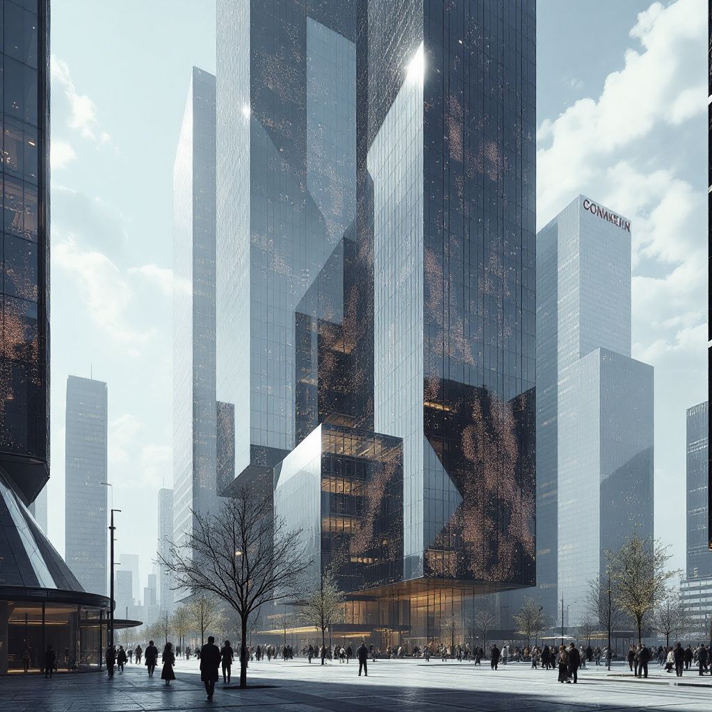 Det mest fængende og realistiske billede, der tydeligt visualiserer emnet i artiklens afsluttende tredjedel, kan være en dokumentarisk scene af en moderne, urban environment, hvor forskellige udviklings- og driftsmiljøer smelter sammen i et symmetrisk, abstrakt narrativ. Forestil dig en tæt, livlig byudvikling med høje, glasmirrored skyskrabere, hvor digitale dataflydende linjer og netværk væver sig gennem bygningernes facader som synlige, levende tråde. Mellem de stærke, geometriske former og skinnende overflader står et åbent, transparent dataselskab, symboliseret ved en stor, minimalistisk struktur af glas og stål, der repræsenterer disse multimeter- og multi-agentsystemer — en form for fysisk manifestation af et avanceret AI-framework, der binder byens forskellige elementer sammen i en koordineret helhed. Dette billede bruger naturligt lys og skygge for at skabe kontraster, hvor refleksioner i glas og vægge fanger glitrede, farverige algoritmer og datanetværk, som ser ud til at flyde gennem byen. Det sym