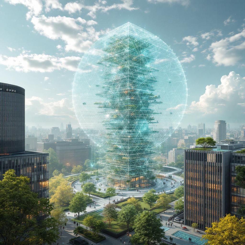 Mit billede vil fokusere på den abstrakte styrke og kompleksitet i ROMAs arkitektur og funktion. Det forestiller et futuristisk, men realistisk miljø, hvor en hierarkisk struktur af datatræer visualiseres gennem dynamiske, flødende linjer og omgivelser af gennemsigtige, digitale lag. Disse lag symboliserer de forskellige faser i ROMAs processer: Atomize, Plan, Execute og Aggregate, hvor hver fase er repræsenteret af komplekse netværk af datapunkter og forbindelser, der flyder og samles. Omkring disse strukturer er oplyste, transparente databibliotek og logs, der illustrerer processtrømmen i realtid, hvilket fremhæver systemets gennemsigtighed og observability. Billedet er præget af subtile, kontrastfyldte farver og bløde lysrefleksioner, der giver en følelse af avanceret teknologi i en ægte arbejds- eller forskningsatmosfære. Det er designet til at visualisere den komplekse, lagdelte arkitektur uden at blive overfyldt, med fokus på dens fleksibilitet og dybde. Ingen mennesker er synlige direkte, men element