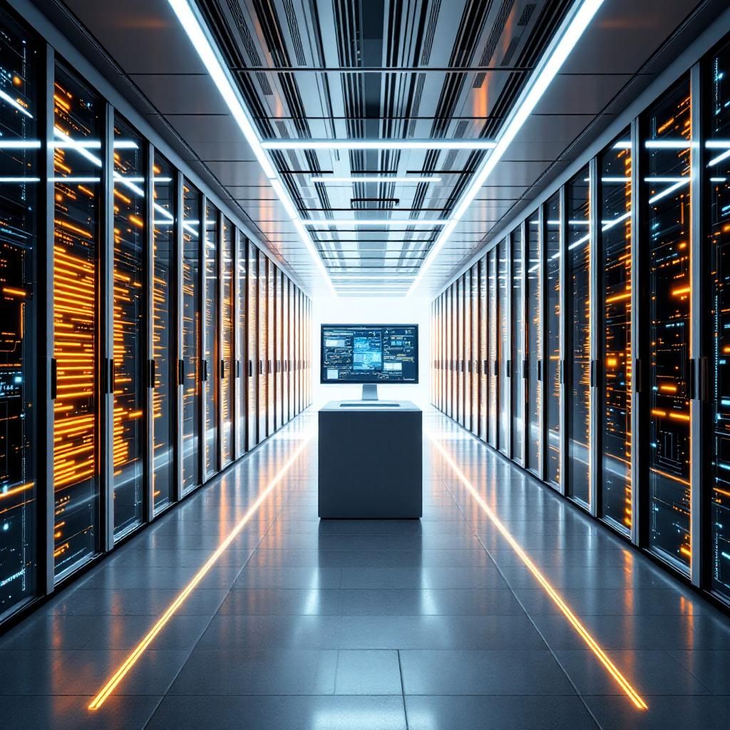 Forestil dig et dokumentarisk og realistisk billede taget i et moderne, minimalistisk data-center eller teknologisk kontrollaboratorium. I fokus står en avanceret, slank AI-anordning med en mat sort finish og subtile LED-lys, der gradvist skifter farve i et blødt mønster. Omgivet af store, transparente skærme og overvågningsudstyr, er der ingen mennesker i direkte kontakt med maskinen, men scenen antyder en global, kollektiv indsats for AI-styring og omkostningskontrol i en kritisk arbejdsmiljø. Lysbunkerne fra LED-indikatorer og skærme reflekteres blidt på de glatte overflader, hvilket skaber en rolig, kontrolleret atmosfære, der kommunikerer kompleksitet og behovet for præcis overvågning. I baggrunden hænger digitale dashboards med grafer, indikatorer og realtidsdata om token-forbrug, hvilket illustrerer en proaktiv styring af AI-udgifter uden at fokusere på personer eller menneskelig aktivitet. Farvekombinationerne i lysene og skærmenes visualiseringer fremhæver den underliggende teknologi, mens de subtil