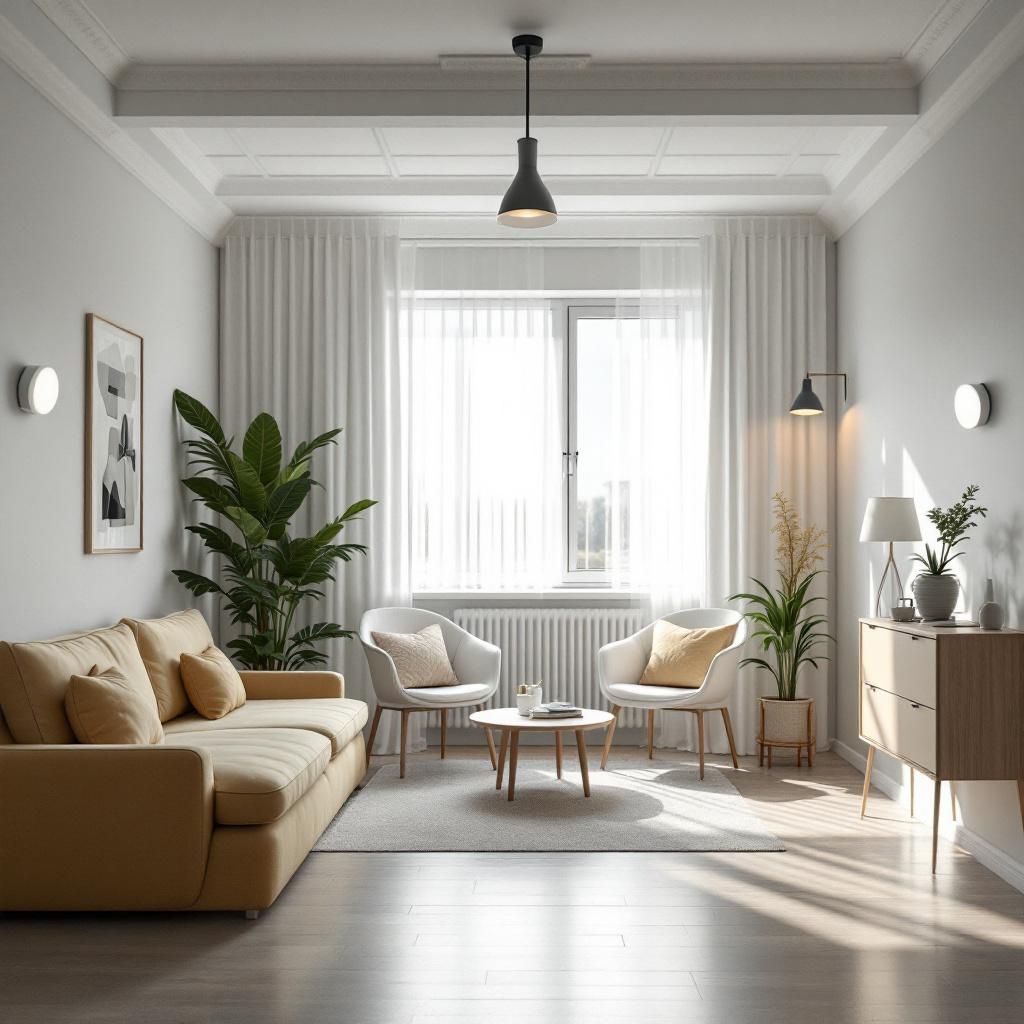 Jeg forestiller mig et dokumentaristisk, realistisk foto, hvor fokus er på den praktiske anvendelse af AI- og trådløs overvågning i et moderne sundheds- eller plejemiljø. På billedet kan man se en klinisk, steril atmosfære, hvor en patients hjem er nydeligt og velorganiseret, men uden direkte menneskelige ansigter. Kameraet fokuserer på en gruppe diskrete, elegante trådløse sensorer, der er strategisk placeret på vægge, døre eller møbler, og som holdes i et neutralt, minimalistisk design uden synlige kabler. Lyset er blødt og naturligt, med fokus på sensorernes svingende LED-lys, der indikerer aktiv overvågning, hvilket understreger teknologiens tilstedeværelse i hverdagslivet uden at være påtrængende. I baggrunden kan man ane en tablet eller en skærm, der viser anonymiserede data og helbredsindikatorer, mens et blidt diffust lys understreger en følelse af ro, tryghed og diskret overvågning. Kameraets perspektiv er lavt, nærmest som en dokumentarfilmaflæser, der fanger det stille samarbejde mellem teknolog