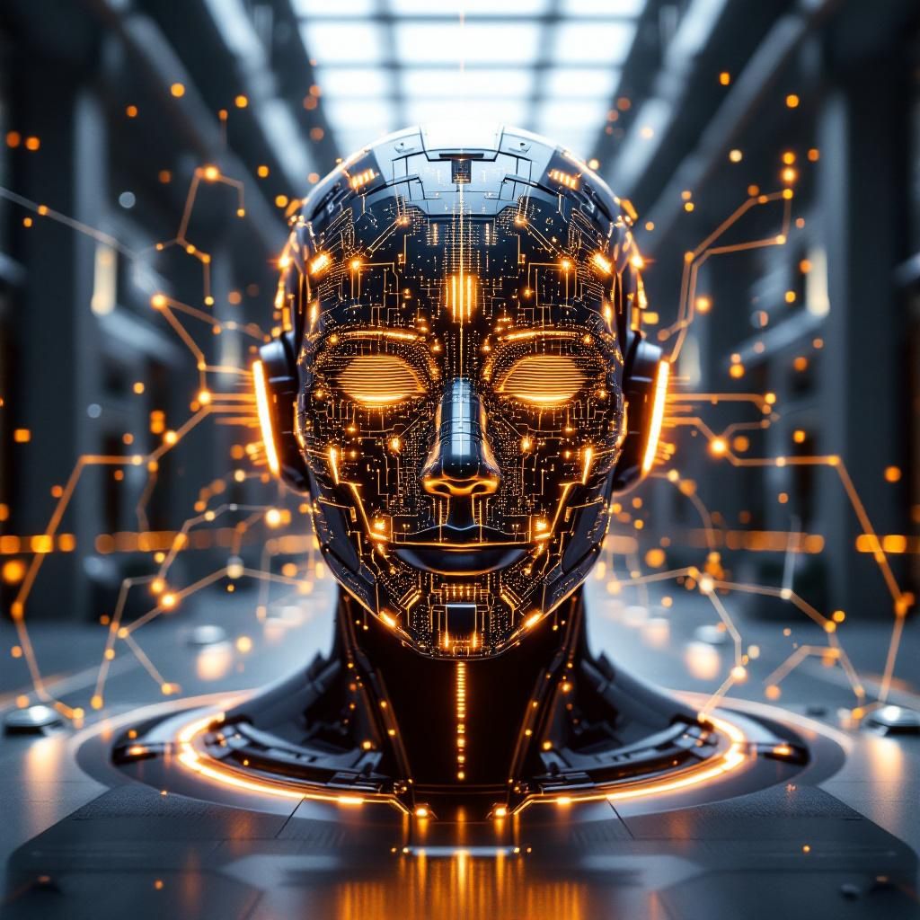 Det mest fængende og realistiske billede til artiklen om Microsofts Agent Lightning bør afbilde en travl, moderne AI-udviklingshaven i et nytidigt, industrielt miljø, hvor kraftfulde dataflows og abstrakte teknologiske strukturer tydeligt illustrerer innovation uden at portrættere personer direkte. Forestil dig et stort, minimalistisk rumnedslag med en central, blinkende, futuristisk maskine, der symboliserer RL-træningens kraft, omgivet af strømmen af datalinks og grafiske visualiseringer af agenters beslutningsprocesser som dynamiske lysstrømme og kodemønstre, der flyder i luften. Baggrunden kan bestå af skarpe, geometriske former og transparente skærme, der viser kodelinjer og grafer, hvilket fremhæver det abstrakte, operative og komplekse miljø, som Agent Lightning opererer i. Atmosfæren er teknologisk distingveret, men jordnært, med fokus på dataintegration og innovation i realtid. Dette billede formidler den komplekse, men alligevel tilgængelige verden af avanceret RL-træning i AI uden antropomorfiseri