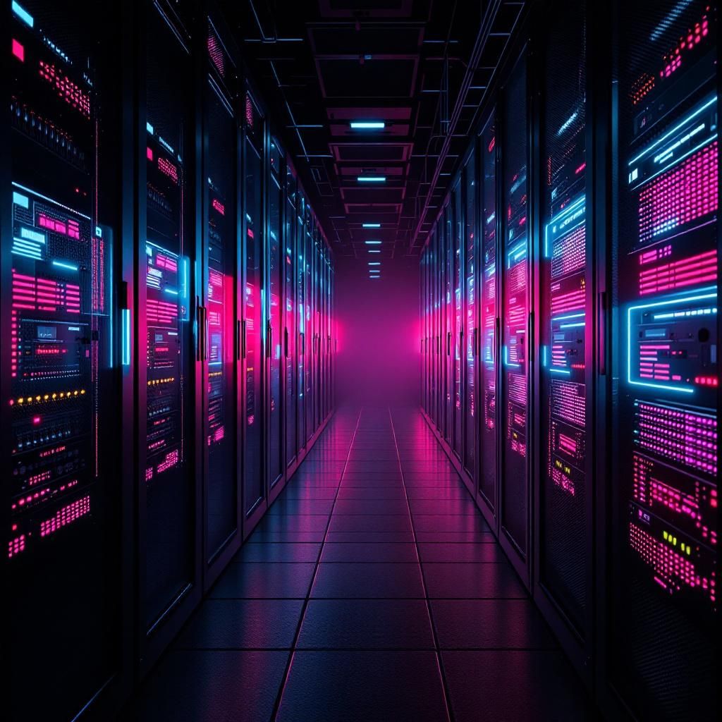 Det mest fængende og spændende billede, der illustrerer emnet i første tredjedel af artiklen, kan være en dokumentaristisk, realistisk scene fra en moderne, aktiv serverhall. Forestil dig en lang række af ultratynde, sorte AI-serverskabe med subtile LED-lys, der pulserer blidt, symboliserende dynamik og intelligens, mens kabler trækker sig organiseret ud til flere avancerede netværksenheder. Billedet er taget i en lav vinkel, hvor lyset fra en akvatisk blå og grøn neonlys reflekterer på glasoverfladerne og skaber en følelse af avanceret teknologi i harmoni med miljøet. I forgrunden kan man skimte en skærm med en sammensat visualisering af hukommelsesstrukturer og data, der flyder som abstrakte netværk – symboler på den komplekse håndtering af algoritmer, værktøjsvalg, og langtidshukommelse. Kameraindstillingerne bør være en høj ISO for at fremhæve den lave byskoret, kombineret med en lang eksponering, hvilket skaber en let bevægelsesskaft i lysstrøgene og understreger den kontinuerlige, uophørlige informati
