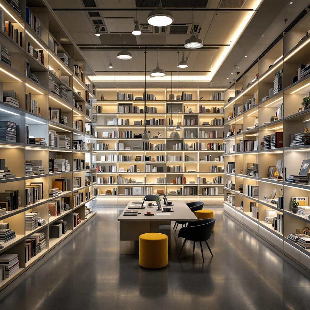 Det mest fængende og spændende billede, der kan visualisere denne artikel, er en dokumentarisk gengivelse af en moderne, stilfuld bibliotek- eller arkivløsning, hvor digitale datastakke symboliserer ophavsret og materiale i en organiseret, fysisk form. Forestil dig en stor, rummelig kontorhal eller kulturarvscenter med reoler fulde af bøger og arkivskabe, men i stedet for papirhåndbøger er der skinnende, transparente beholdere eller lyse, flydende datakapsler, der repræsenterer ophavsretligt beskyttet materiale, der er organiseret i en kompleks, men harmonisk struktur. Symbolikken understreger, hvordan teknologi, lovgivning og kultur er vævet sammen, og visualiserer myndigheder, organisationer og virksomheder' nødvendighed af at håndtere ophavsretlige risici i en digital tidsalder. Den følgevisuelle tone er realistisk og detaljeret, med fokus på det fysiske miljø, der symboliserer det digitale sproglige landskab i et vedvarende, oplyst arkiv — et billede af den juridiske og kulturelle struktur, der understøtt