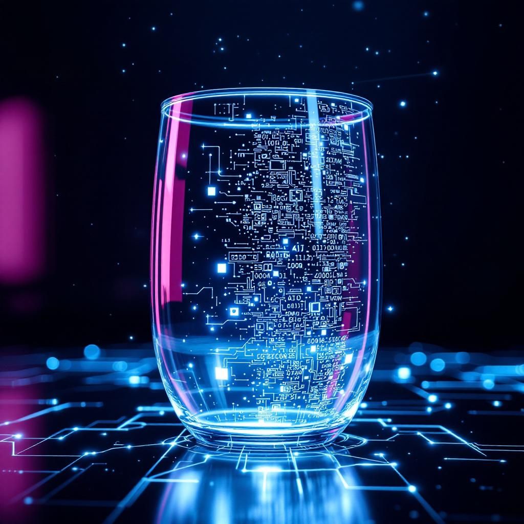 Mit billede viser en nærstudie af en futuristisk, men dokumentaristisk repræsentation af AI-drevet betalingsinfrastruktur, der foregår i en moderne, højtekno-verden. I fokus er en stor, translucent glaskasse, som symboliserer den digitale platform, hvor komplekse, lyse QR-koder og symboler for kryptografi flyder gennem en strøm af ældgamle mønstre og moderne datapunkter. Omgivet af subtile, abstrakte linjer og lysstrømme, der antyder datatransmission i realtid, fremstår dette som en metafor for den usynlige, men potente kraft bag AI-baseret betalingsbeskyttelse — en visuel fortolkning af både sikkerheden og kompleksiteten i den nye infrastruktur. Denne scene er realitetsbaseret og henvender sig til forståelsen af, hvordan avanceret teknologi bliver en integreret del af hverdagen. Baggrunden er i naturlige, svale farvetoner med dybe nuancer af blå og grå, hvilket skaber en atmosfære af både robusthed og avanceret sikkerhed. Stykket af lysstrømme og datamønstre, der flyder gennem rummet, symboliserer en rygrad