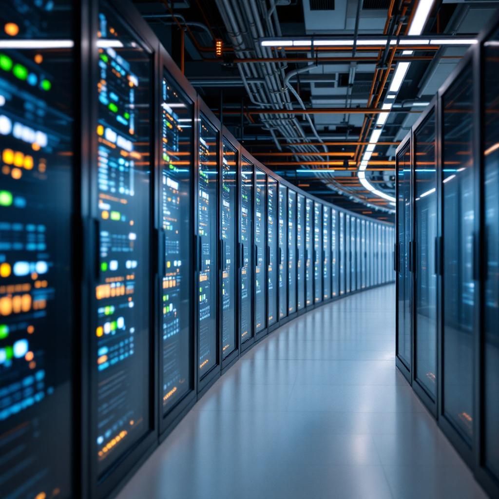 Det mest fængende og praktiske billede, der kan illustrere emnet i artiklen om Microsofts AI-udvidelse i Indonesien, er et nærbillede af et moderne, uprætentiøst datacenter med lokale servere og cloud-infrastruktur, hvor lysende LED-indikationer reflekterer lokale, kulturelle motiver. De subtile, jordnære farver på kabler og hardware, kombineret med en baggrund af et typisk kontor- eller industrielt miljø, understreger den lokale datasuverænitet, der er kerne i den indonesiske strategi. Her er fokus på infrastrukturens konkrete tilstedeværelse og dens rolle i at støtte samfundets og erhvervslivets digitale transformation – uden mennesker i fokus, men med en tydelig visualisering af lokal investering i datahåndtering. For at skabe denne realisme skal billedet tage udgangspunkt i et lavt perspektiv, hvor hardware og datacenterets struktur fylder mest, indrammet af et diskret, naturligt lys, der fremhæver de funktionelle, praktiske aspekter. Anvend en DSLR-camera som Canon EOS 5D Mark IV med en bredvinkel 24mm 