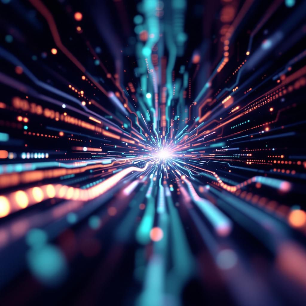 Jeg vil skabe et fotografi, der fremhæver den subtile, men kraftfulde indvirkning af AI-teknologi i vores hverdag gennem abstrakte repræsentationer. Billedet vil vise et digitalt miljø fyldt med flydende datastreams, der symboliserer AI’s evne til at forvandle og manipulere information i realtid, uden at det er menneskecentreret. Visualiseringen vil fokusere på et stiliseret, futuristisk landskab af lysende linjer og mønstre, der flyder gennem et moderne univers af blotendløs, skalerbar og dynamisk data, hvilket illustrerer AI’s uendelige potentiale og dens rolle som en usynlig kraft i nutidens informationsstrøm. Dette vil skabes i en dokumentaristisk, realistisk stil med subtile lys- og skyggekontraster, hvor fokus er på miljøets tekstur og dataskjermenes subtile glød. Billedet vil undgå clichéagtige elementer som eksplicitte personer eller gadgets, og i stedet symbolisere den usynlige teknologiske transformation, der foregår i baggrunden i moderne, intelligente systemer. Det vil fremstå som en optisk ford
