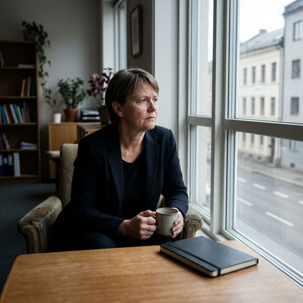 Portrætlignende pressefoto af en marketingleder i et roligt kontormiljø