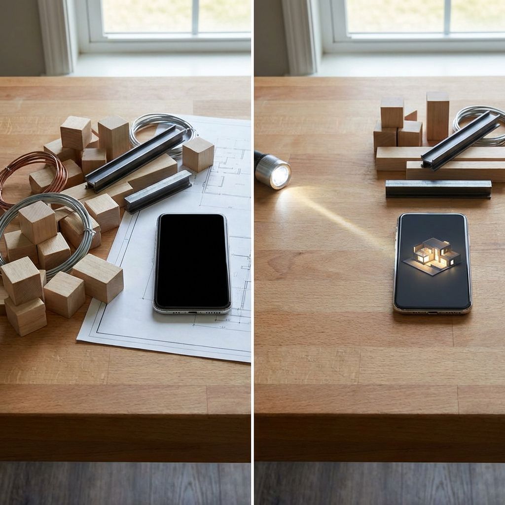En fysisk barriere illustrerer, at genererede apps ikke frit kan køre inde i samme iOS-appoplevelse.