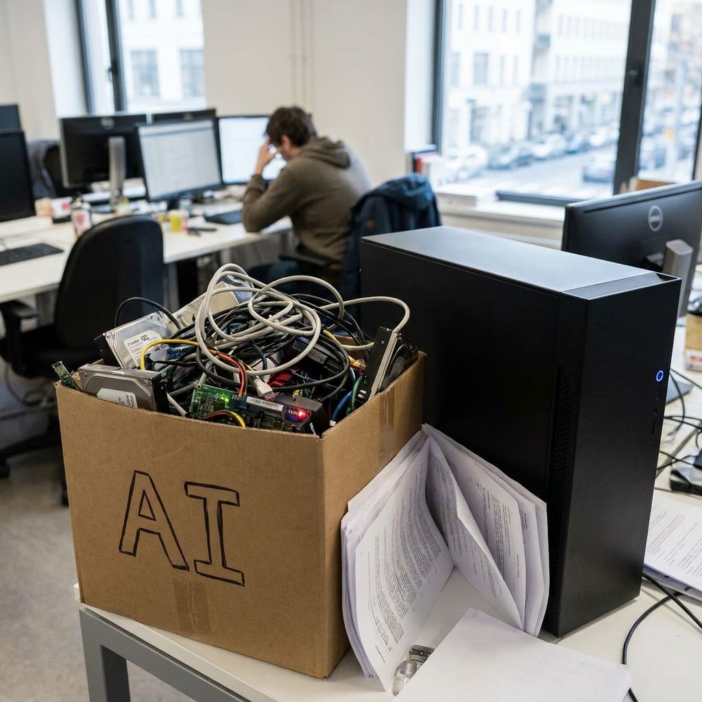 Et kort operationsøjeblik: en tekniker afleverer et mærket incident‑token i et supportpassage — et symbol på håndteret, auditeret hændelse.