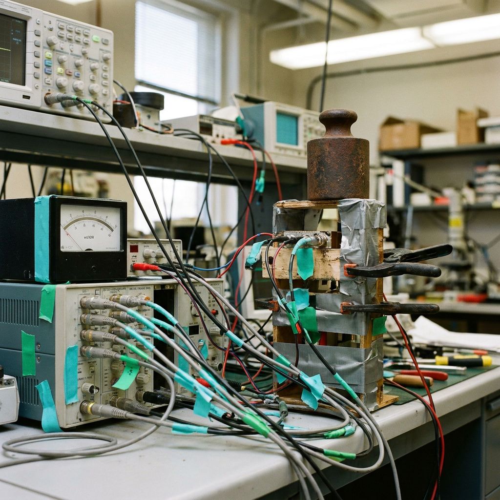 Skråt luftfoto af et dansk bykvarter ved skumring med cyan og grønne lysstriber der løber i parallelle ruter — metafor for parallel asynkron routing.