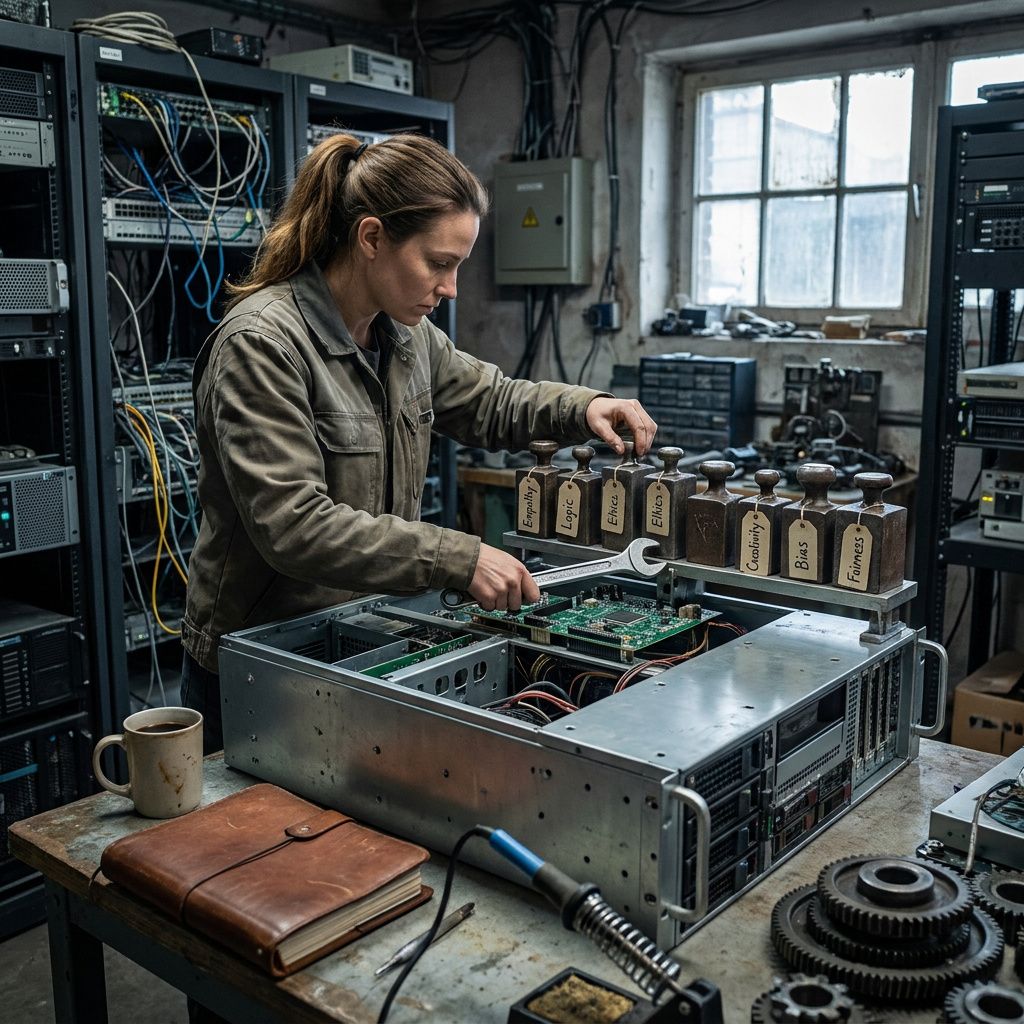 Makro af en adapterring der monteres mellem kamerahus og objektiv, tydelig metaltekstur og cyan/grønne reflekser.