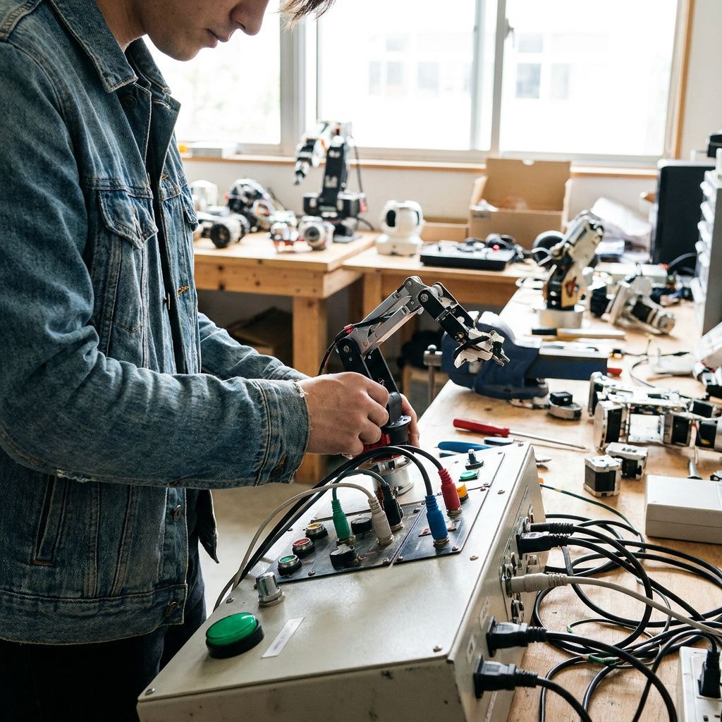 Makrofoto af et sensorhus med ridser og slid, refleksion i glas viser en dunkel laboratoriehal — hint af metadata via svage cyan linjer, ingen tekst.