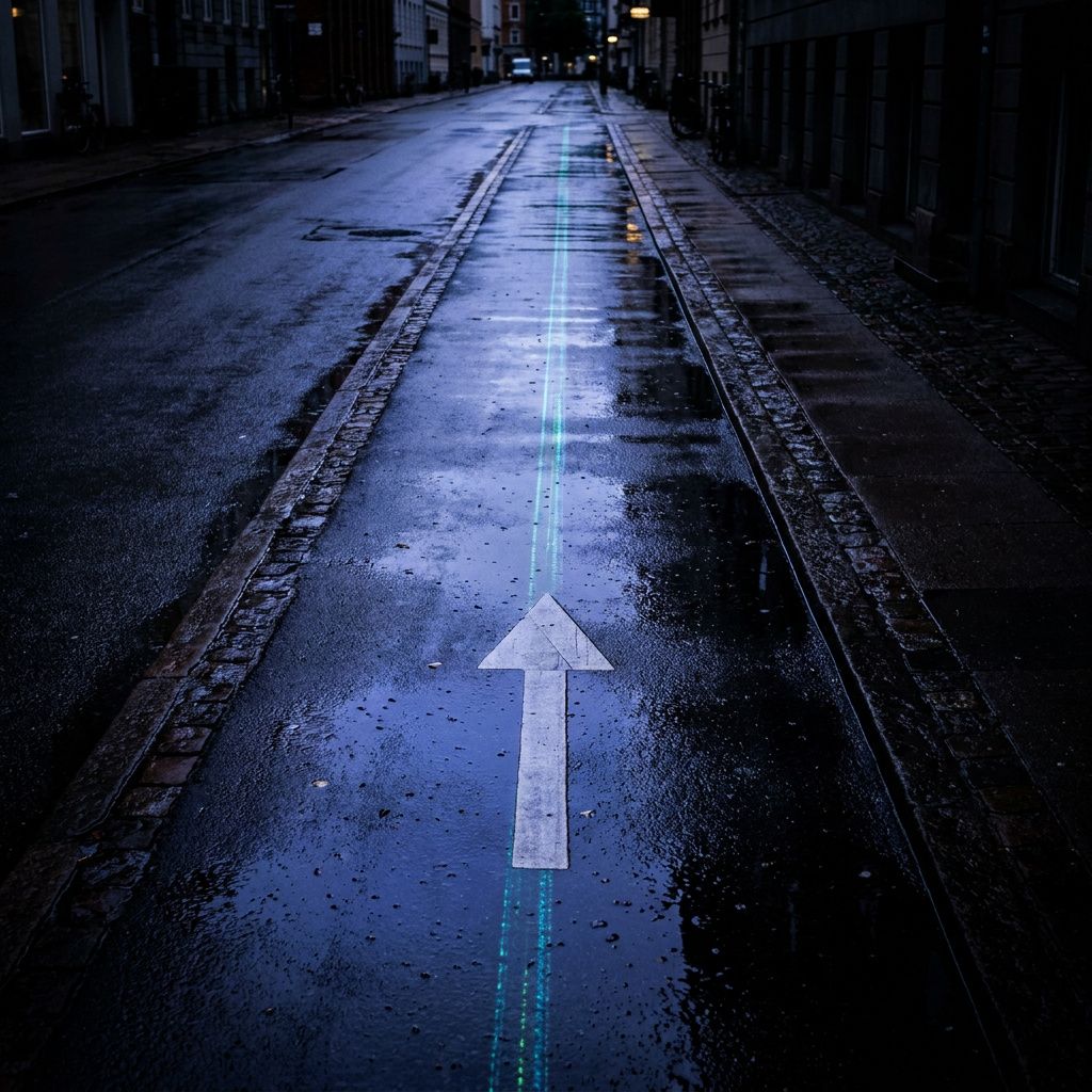 Tidligh morgen på supportgulv med rydelige headset og diskrete cyanreflekser som antyder natlig oprydning.