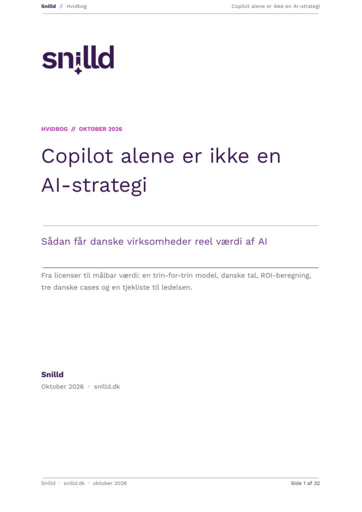 Forsiden af hvidbogen Copilot alene er ikke en AI-strategi