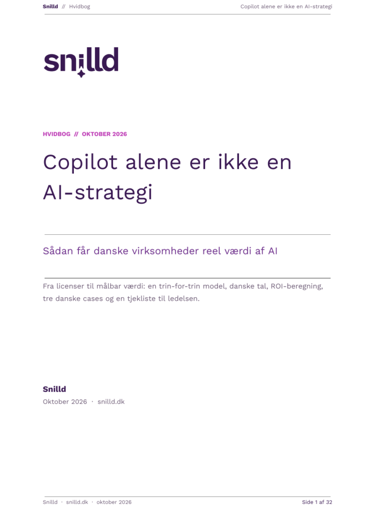 Forsiden af hvidbogen Copilot alene er ikke en AI-strategi